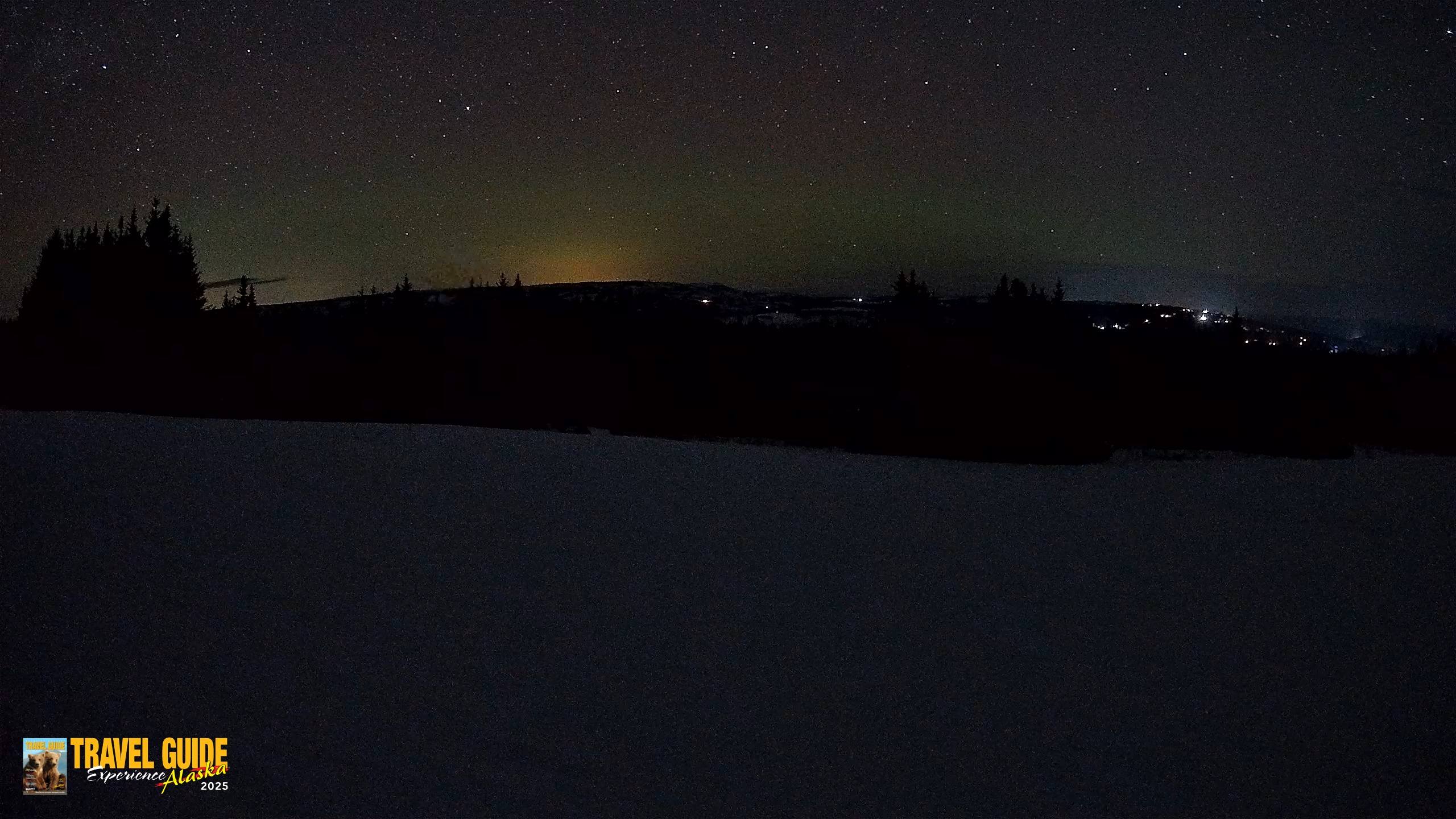 Snapshot of Homer Alaska Northern Lights Live Cam taken Feb 19, 2026, 11:30pm AKST