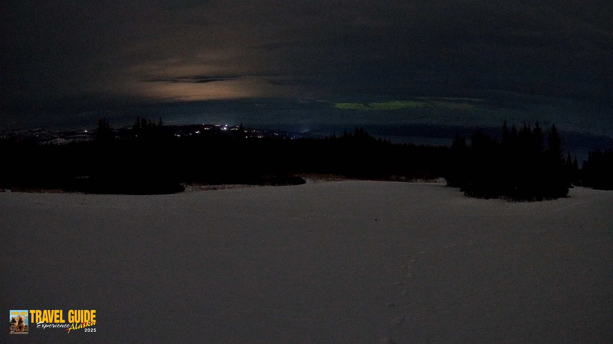Snapshot of Homer Alaska Northern Lights Live Cam taken Jan 18, 2026, 2:55am AKST