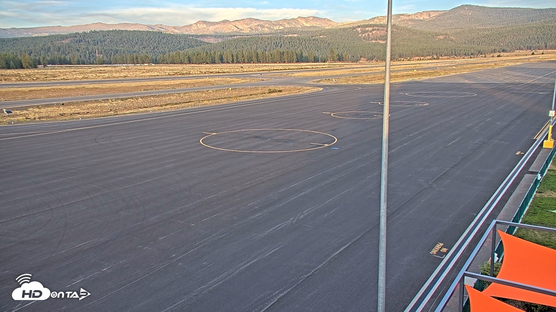 Snapshot of Truckee Tahoe Airport Live Webcam taken Aug 25, 2026, 7:25pm PDT
