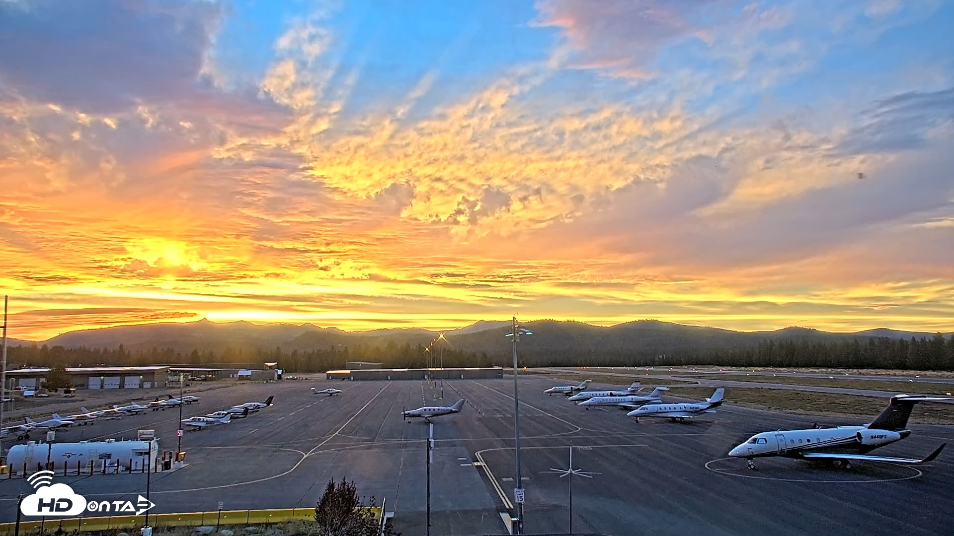 Snapshot of Truckee Tahoe Airport Live Webcam taken Aug 27, 2026, 7:45pm PDT
