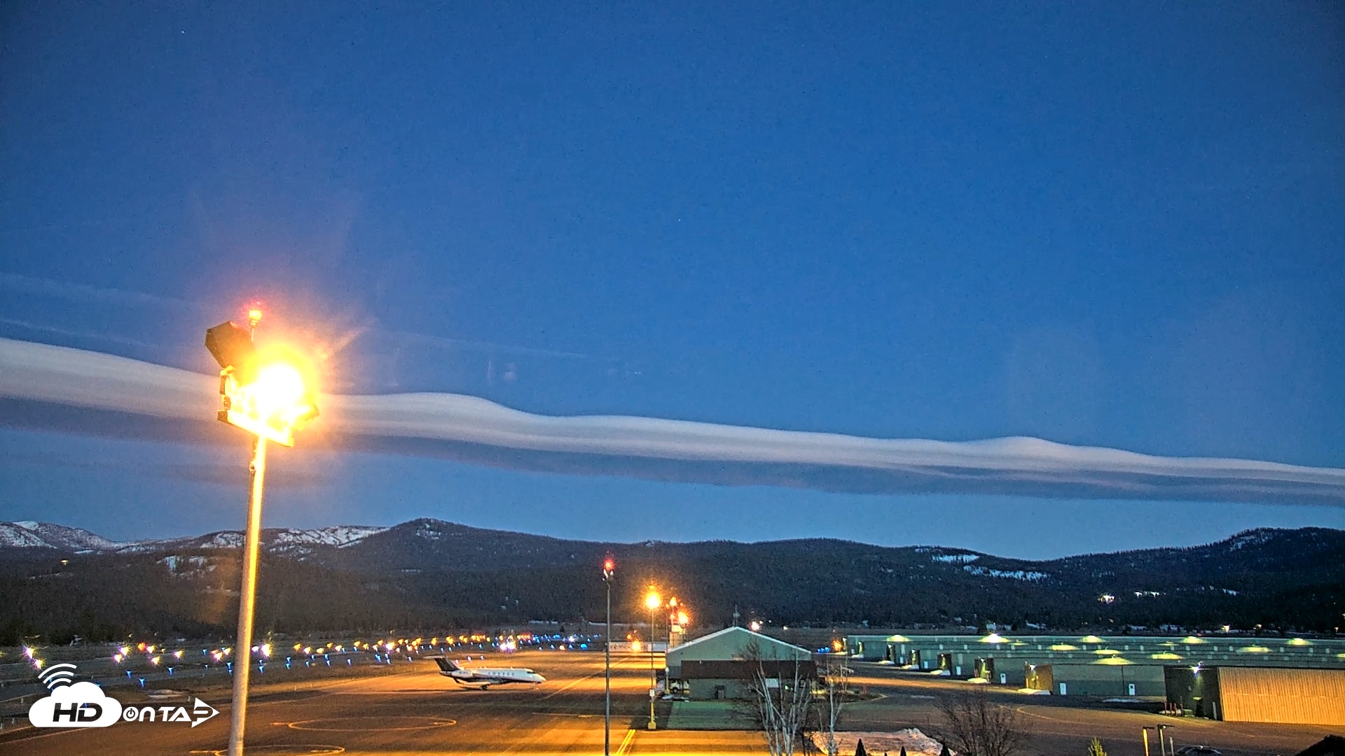 Snapshot of Truckee Tahoe Airport Live Webcam taken Mar 9, 2026, 7:33pm PDT