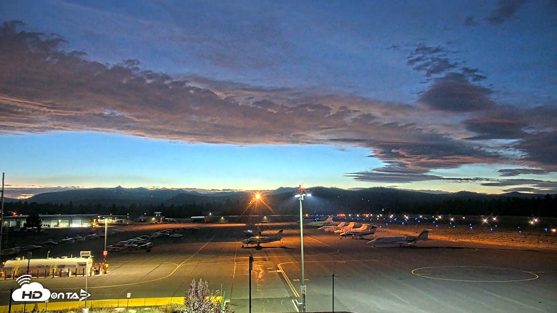 Snapshot of Truckee Tahoe Airport Live Webcam taken Aug 21, 2026, 8:25pm PDT
