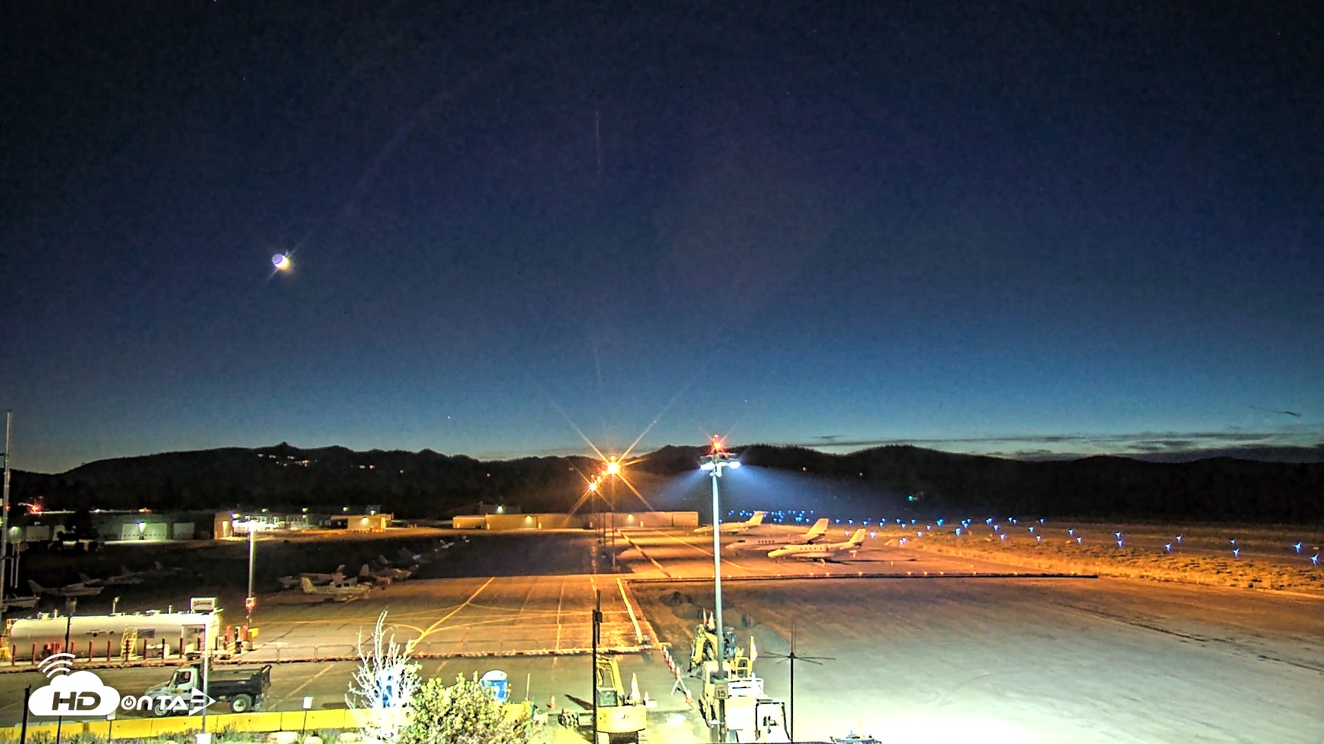 Snapshot of Truckee Tahoe Airport Live Webcam taken Jun 27, 2025, 9:41pm PDT