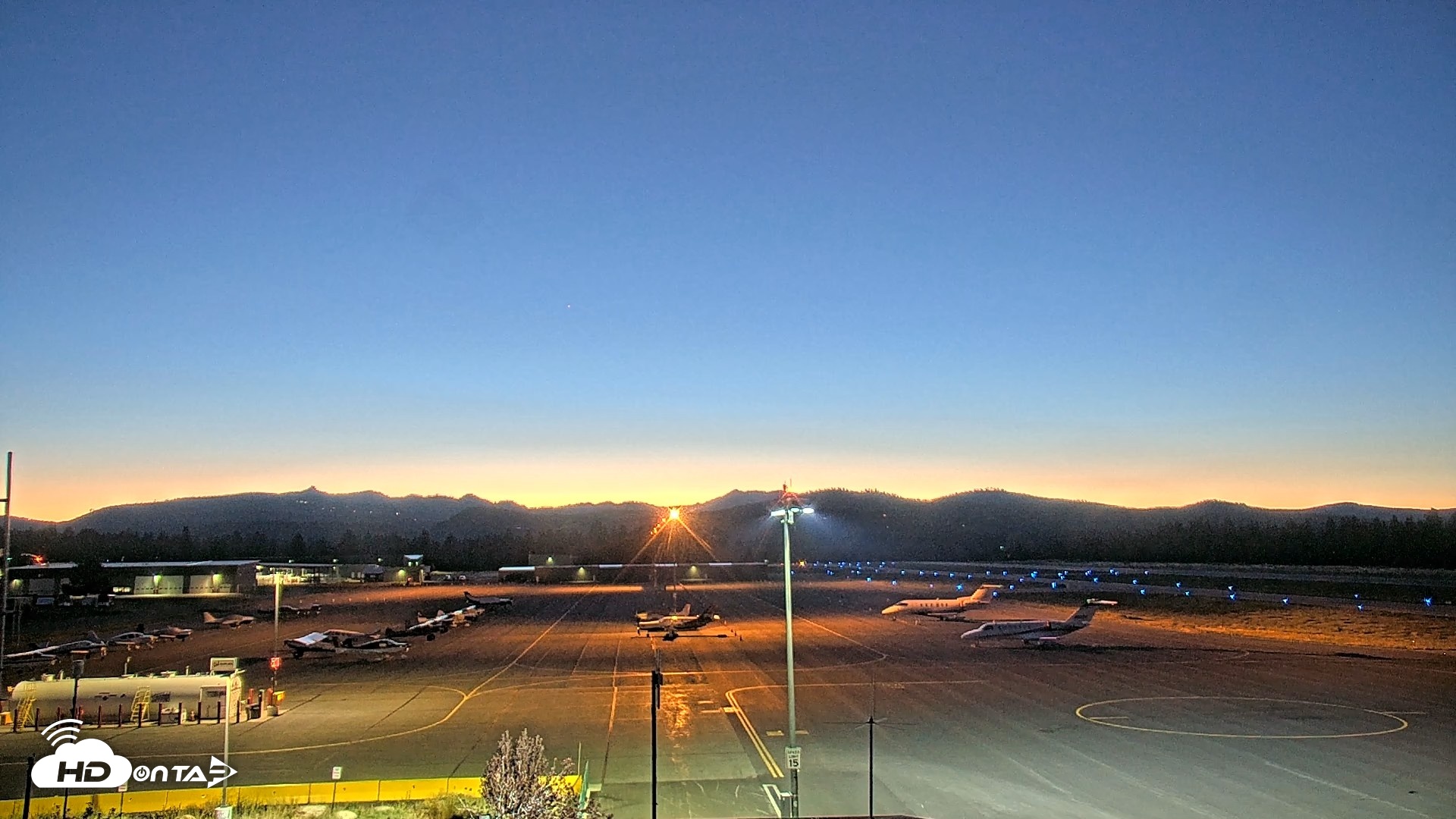 Snapshot of Truckee Tahoe Airport Live Webcam taken Aug 9, 2026, 8:43pm PDT