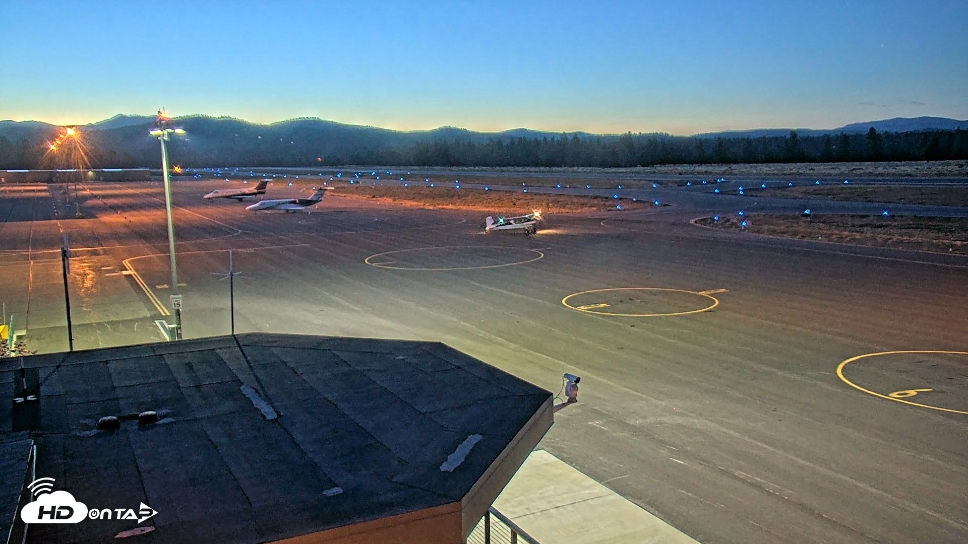 Snapshot of Truckee Tahoe Airport Live Webcam taken Sep 7, 2026, 7:51pm PDT