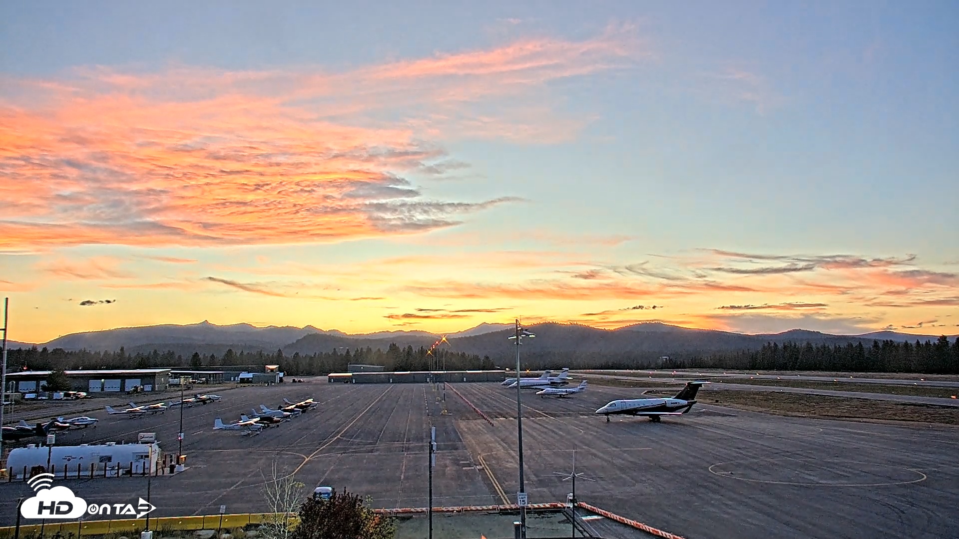 Snapshot of Truckee Tahoe Airport Live Webcam taken Jul 23, 2025, 8:33pm PDT