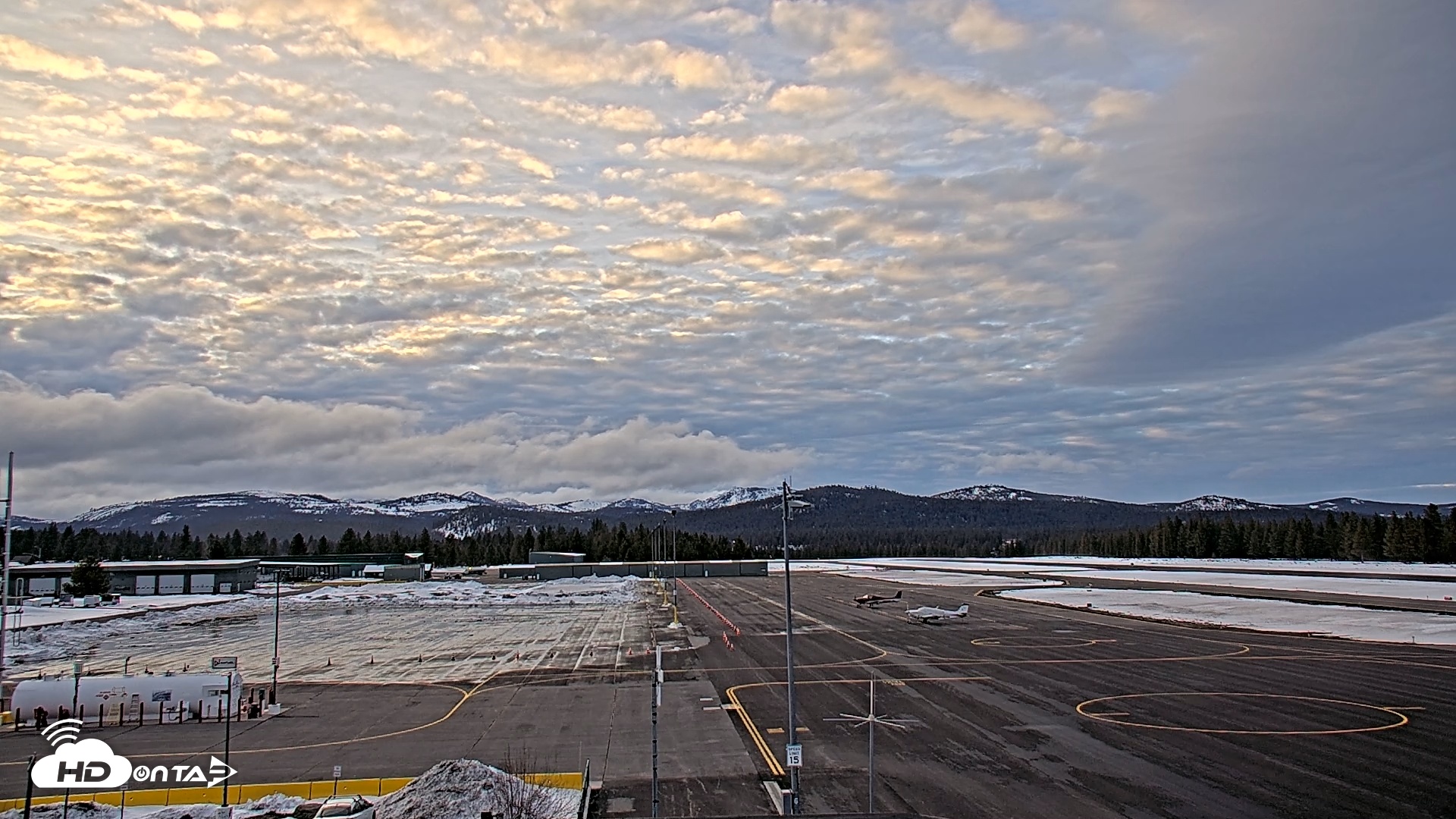 Snapshot of Truckee Tahoe Airport Live Webcam taken Feb 25, 2026, 5:36pm PST