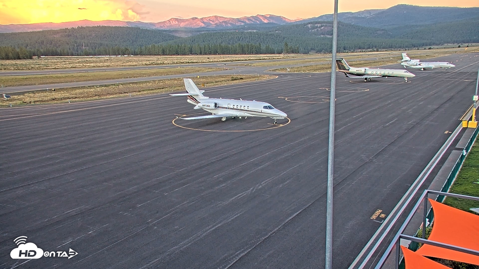 Snapshot of Truckee Tahoe Airport Live Webcam taken Jul 22, 2026, 8:21pm PDT