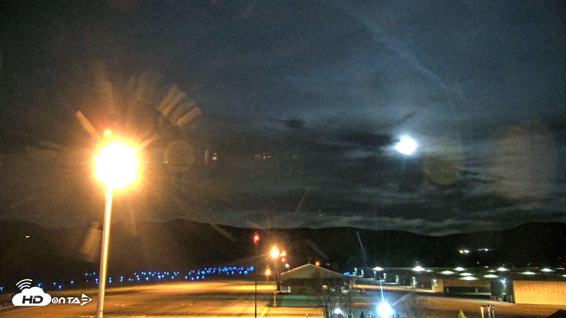 Snapshot of Truckee Tahoe Airport Live Webcam taken May 1, 2026, 9:54pm PDT