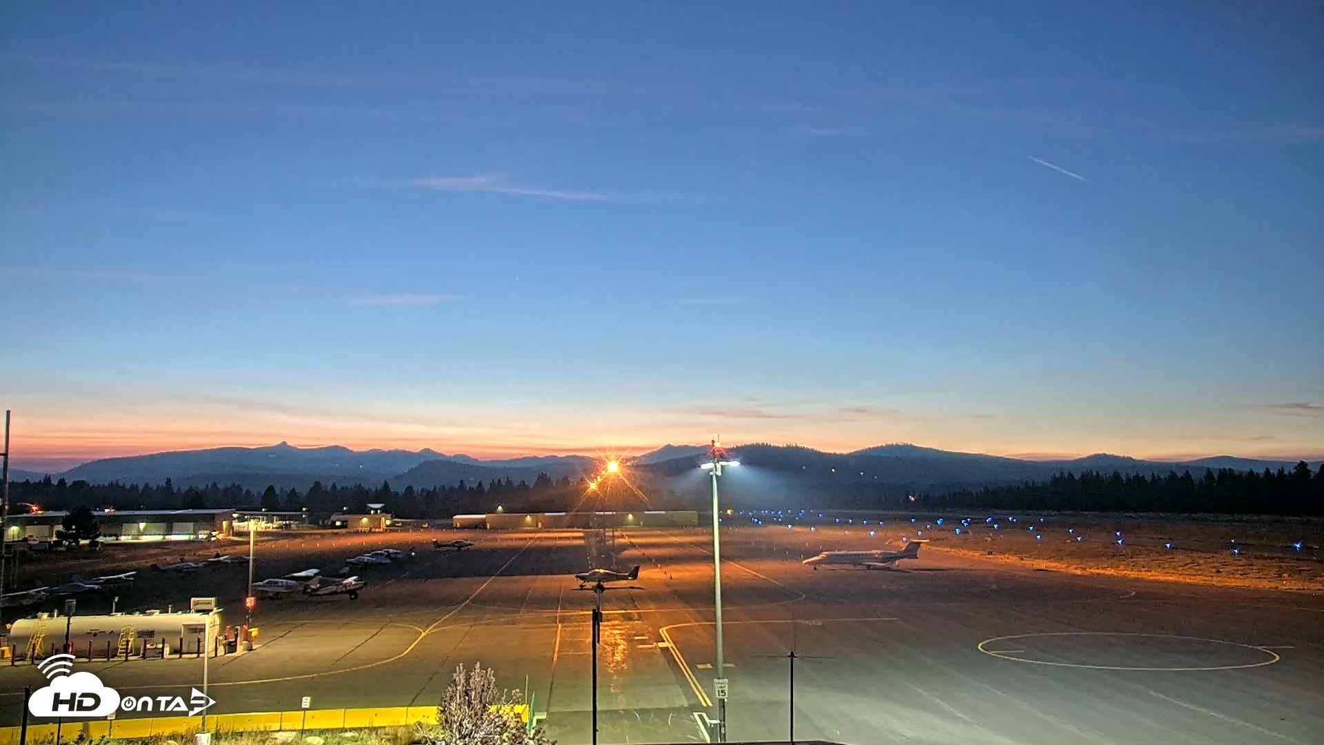 Snapshot of Truckee Tahoe Airport Live Webcam taken Aug 30, 2026, 8:11pm PDT