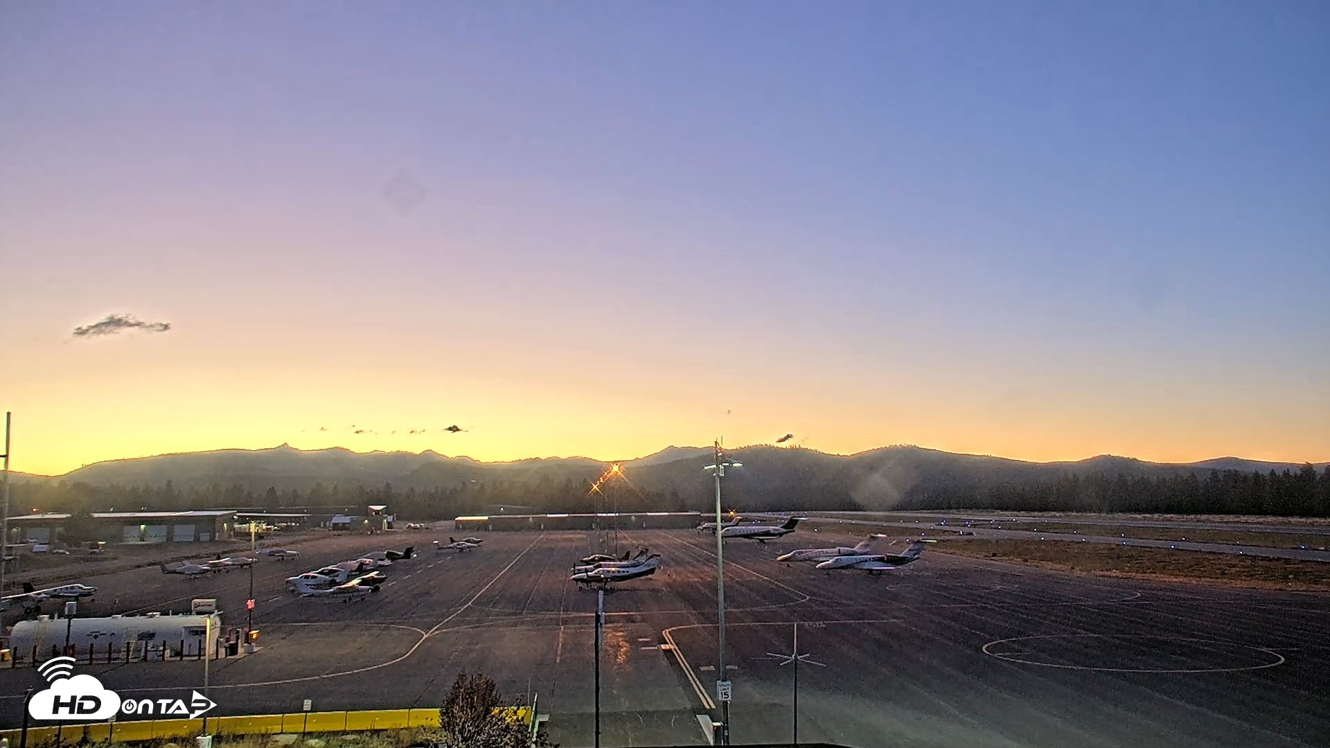 Snapshot of Truckee Tahoe Airport Live Webcam taken Sep 6, 2026, 7:45pm PDT