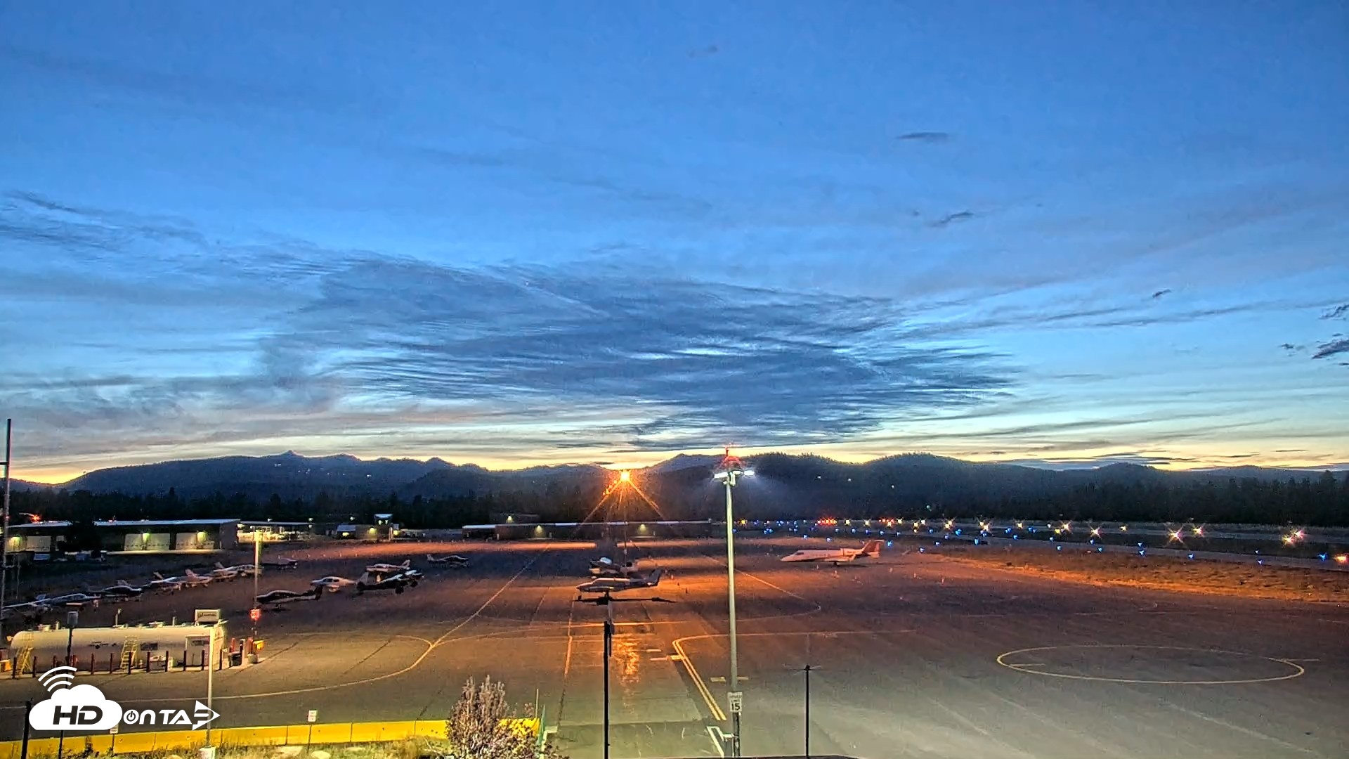 Snapshot of Truckee Tahoe Airport Live Webcam taken Aug 16, 2026, 8:27pm PDT