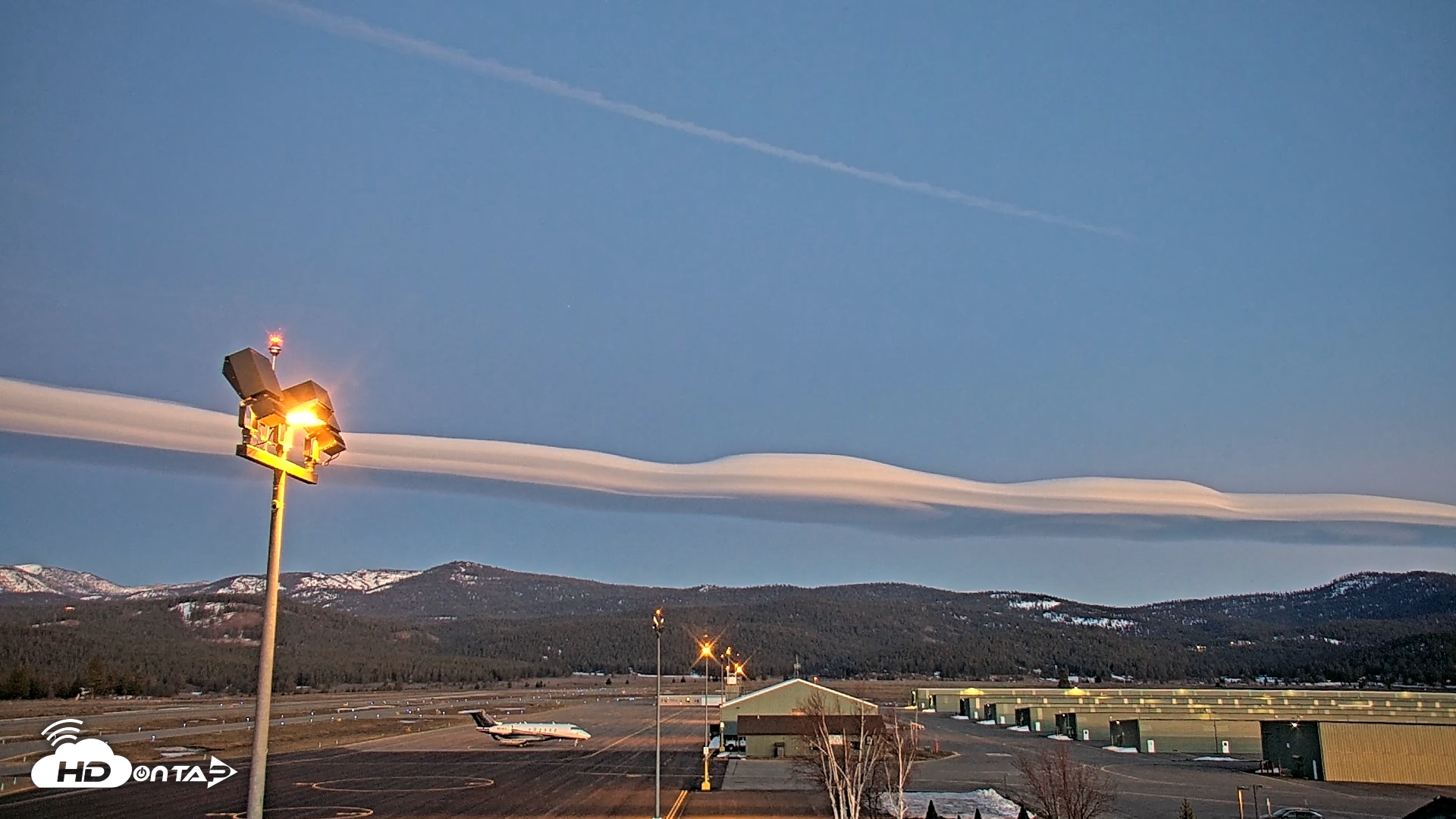 Snapshot of Truckee Tahoe Airport Live Webcam taken Mar 9, 2026, 7:20pm PDT