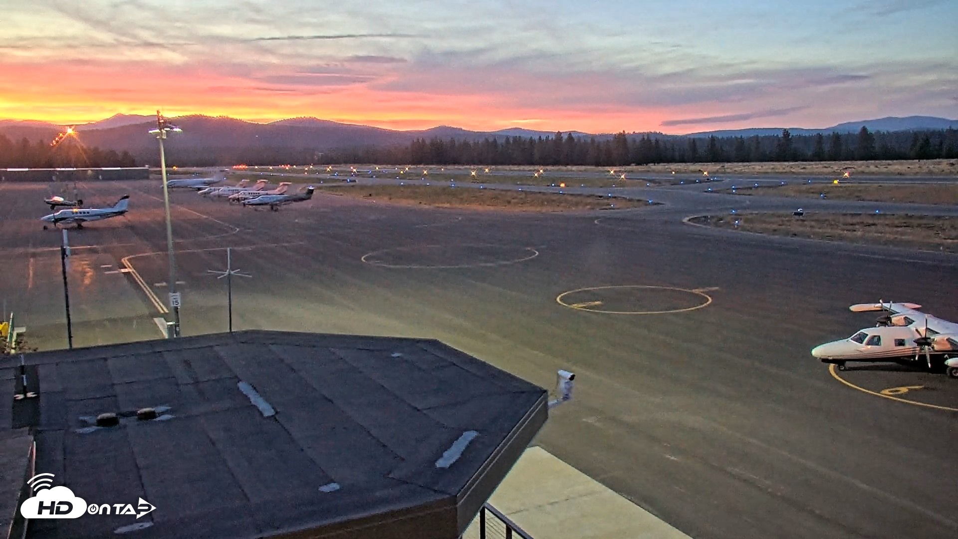 Snapshot of Truckee Tahoe Airport Live Webcam taken Aug 20, 2026, 8:09pm PDT