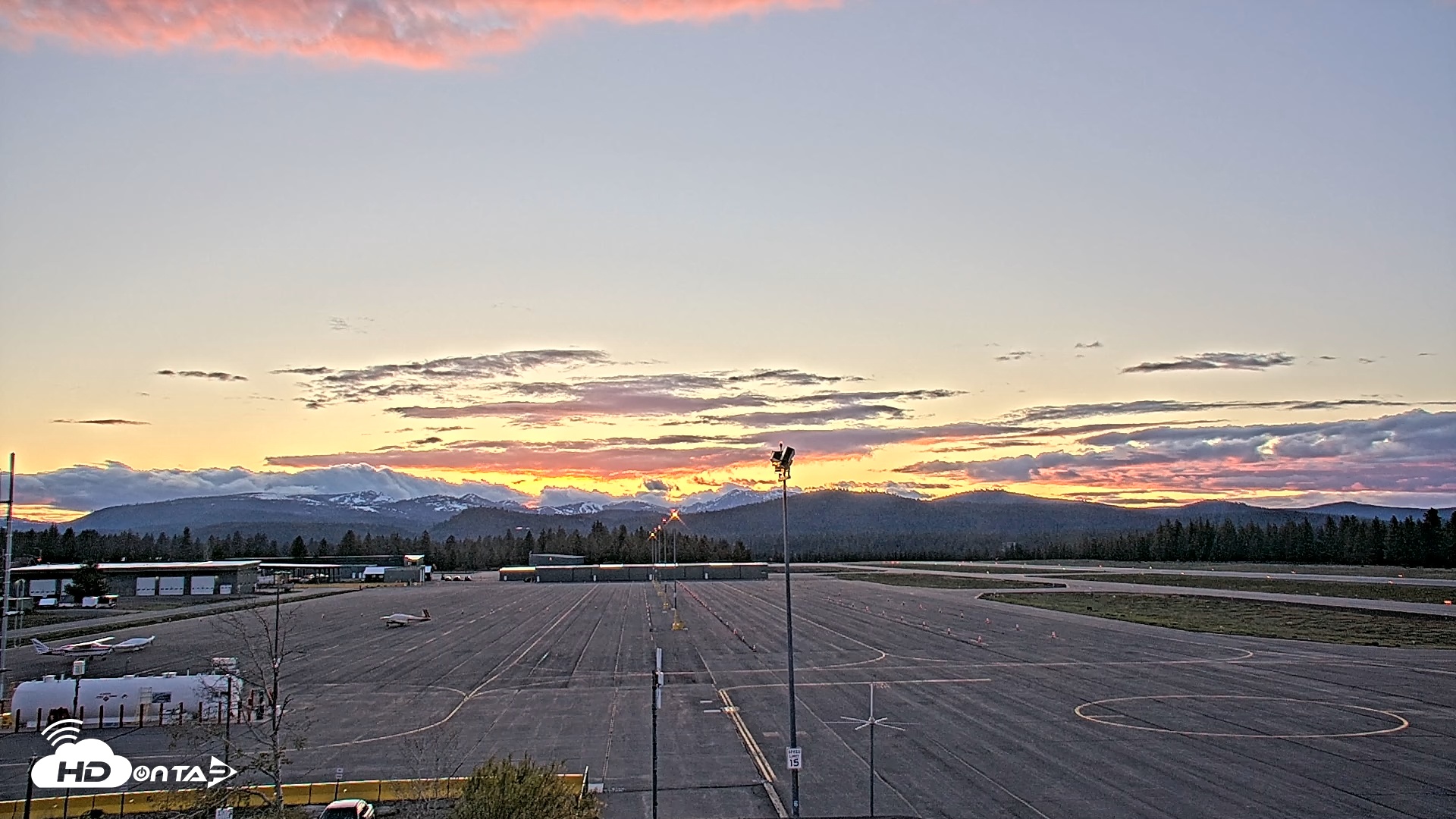 Snapshot of Truckee Tahoe Airport Live Webcam taken May 14, 2025, 8:10pm PDT