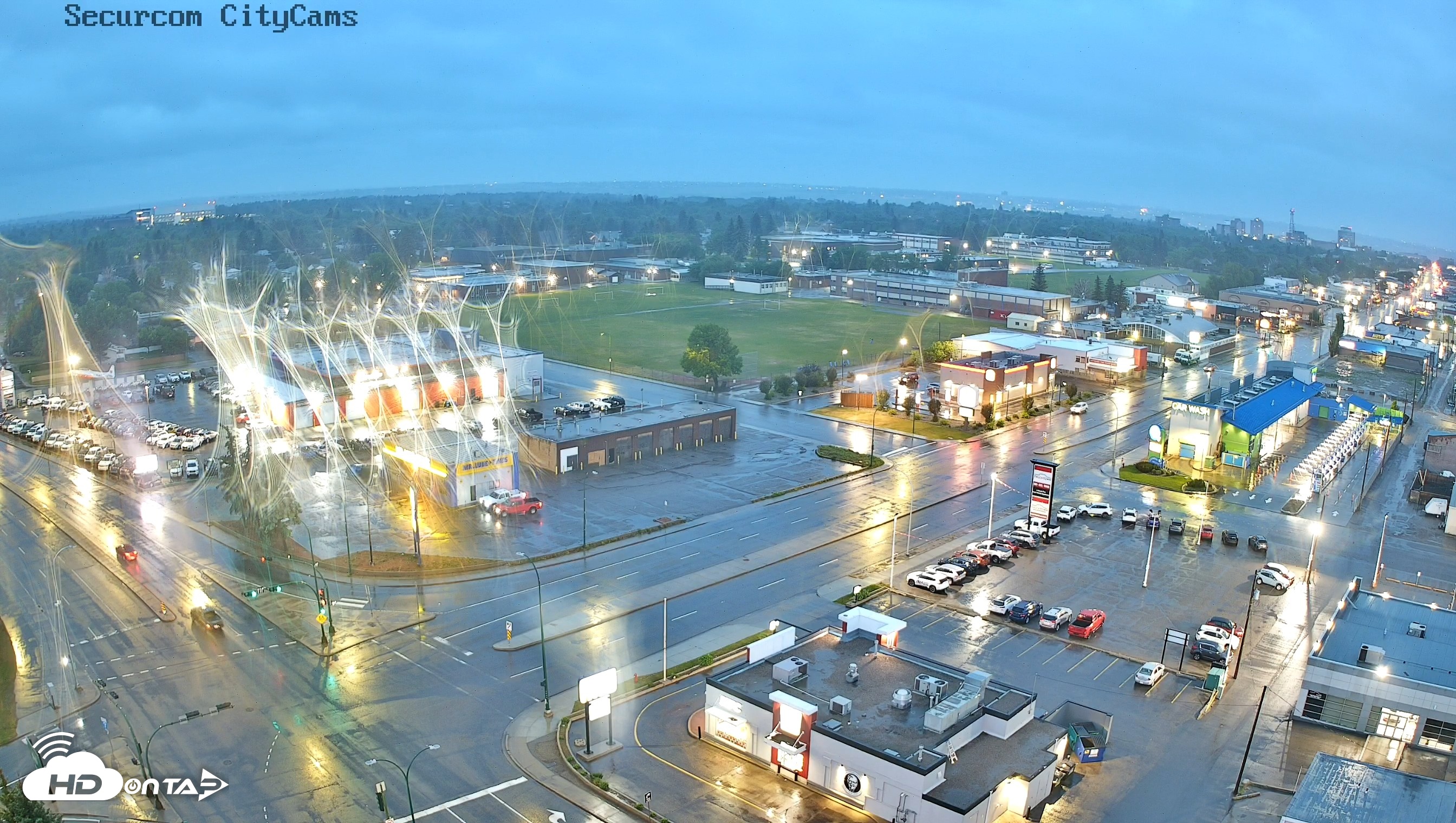 Snapshot of Lethbridge Alberta Watertower Live Webcam taken Jun 1, 2026, 9:34pm MDT