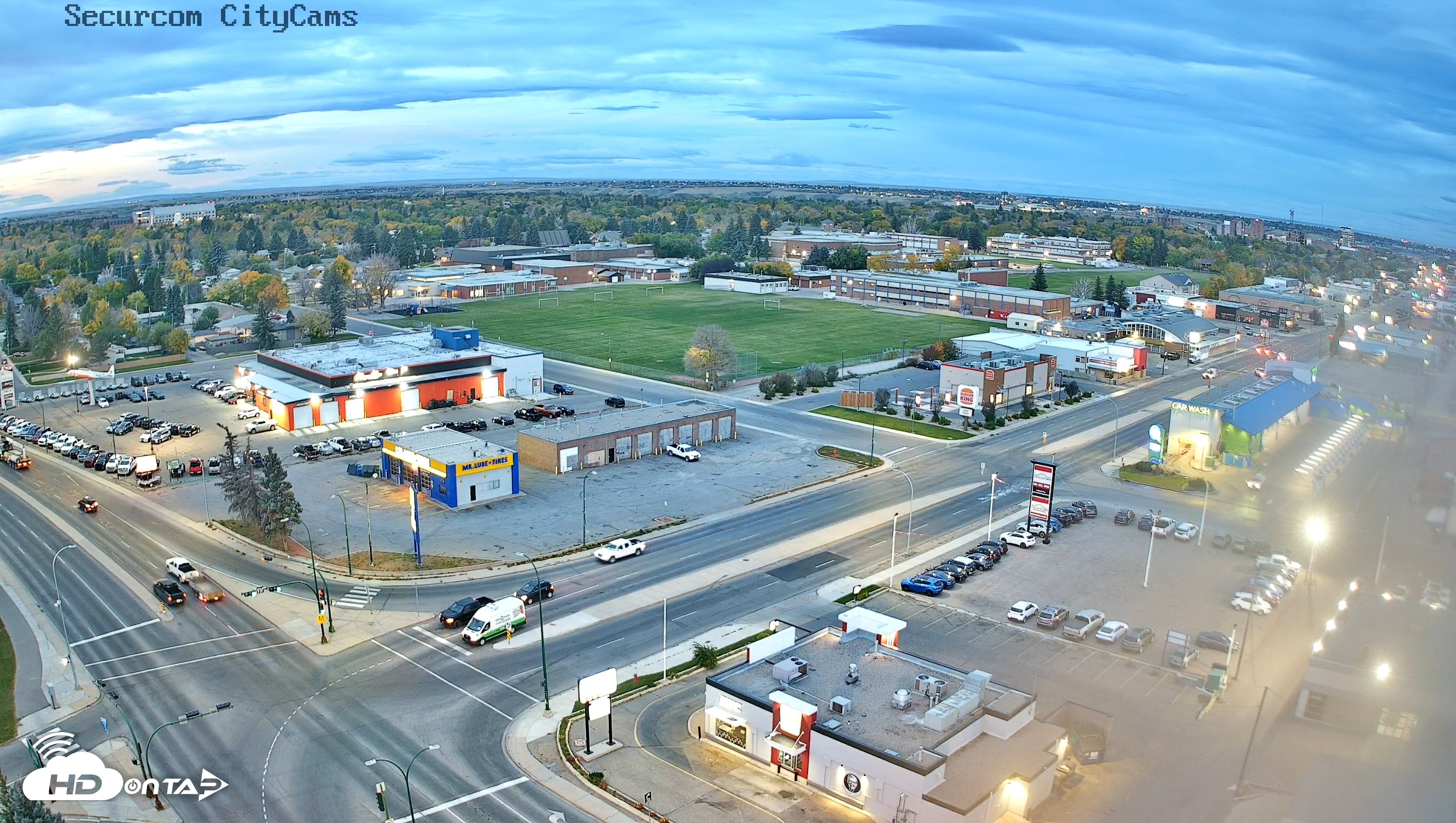 Snapshot of Lethbridge Alberta Watertower Live Webcam taken Sep 29, 2026, 7:17am MDT