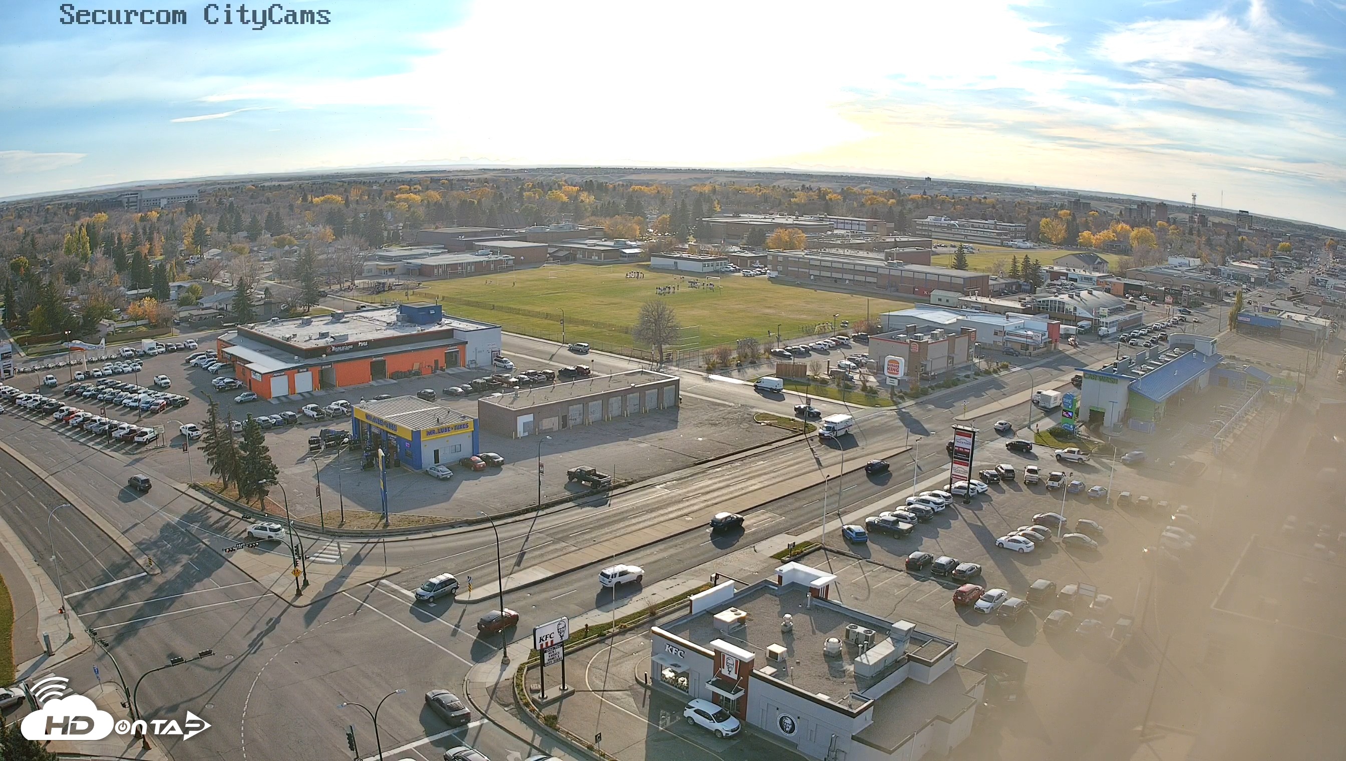 Snapshot of Lethbridge Alberta Watertower Live Webcam taken Oct 21, 2026, 4:20pm MDT