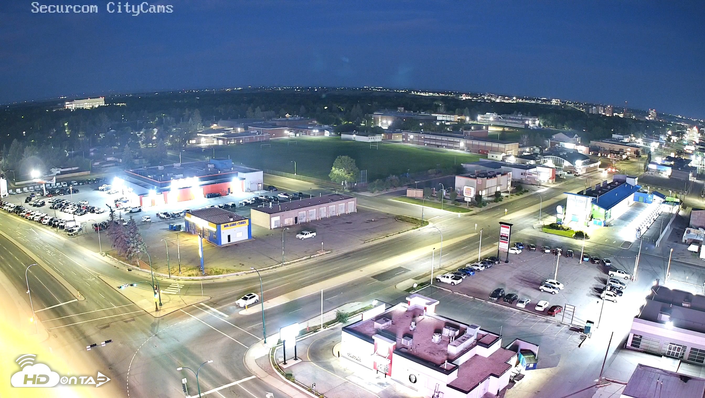 Snapshot of Lethbridge Alberta Watertower Live Webcam taken Sep 1, 2026, 5:55am MDT