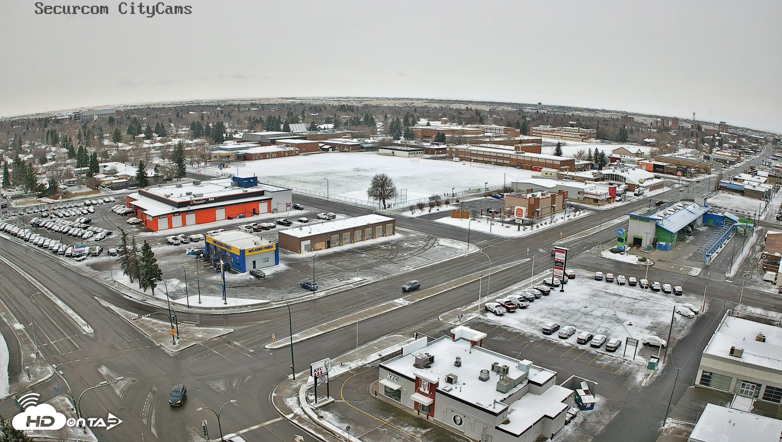 Snapshot of Lethbridge Alberta Watertower Live Webcam taken Apr 25, 2026, 7:55am MDT