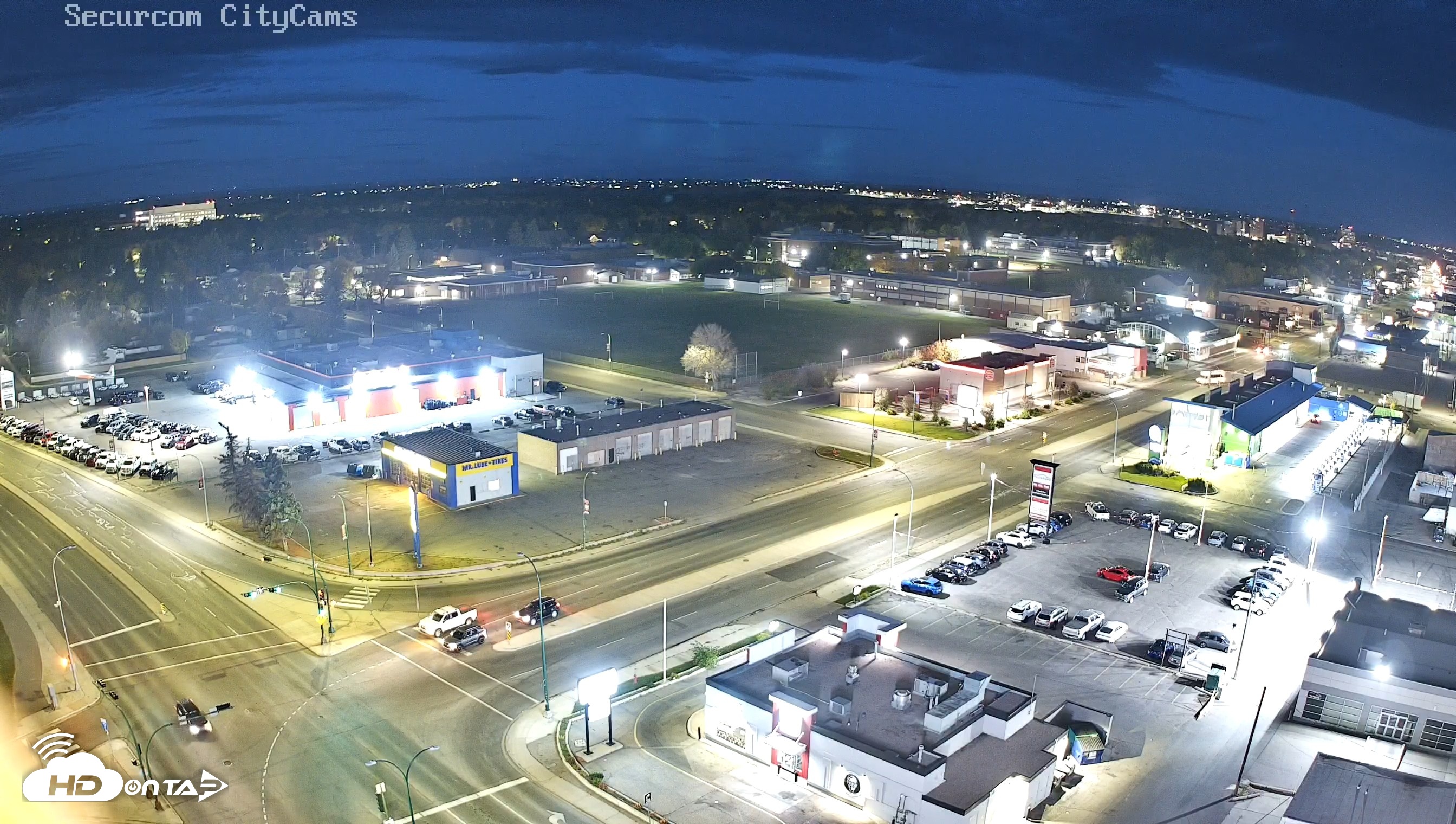 Snapshot of Lethbridge Alberta Watertower Live Webcam taken Oct 2, 2026, 6:49am MDT