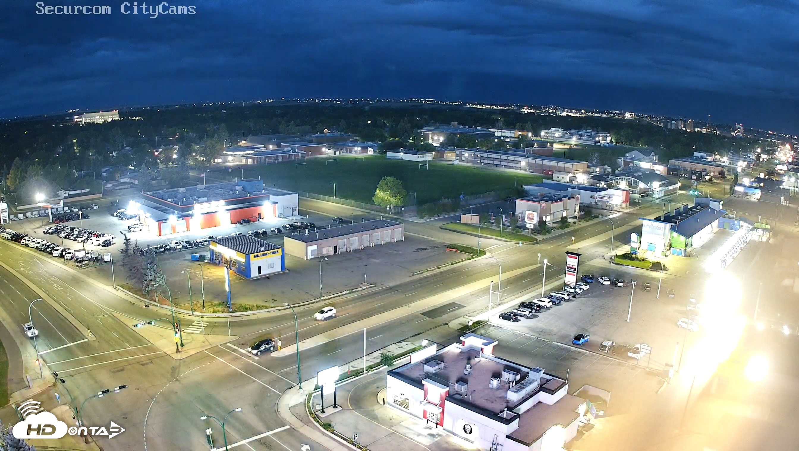 Snapshot of Lethbridge Alberta Watertower Live Webcam taken Sep 14, 2026, 6:25am MDT