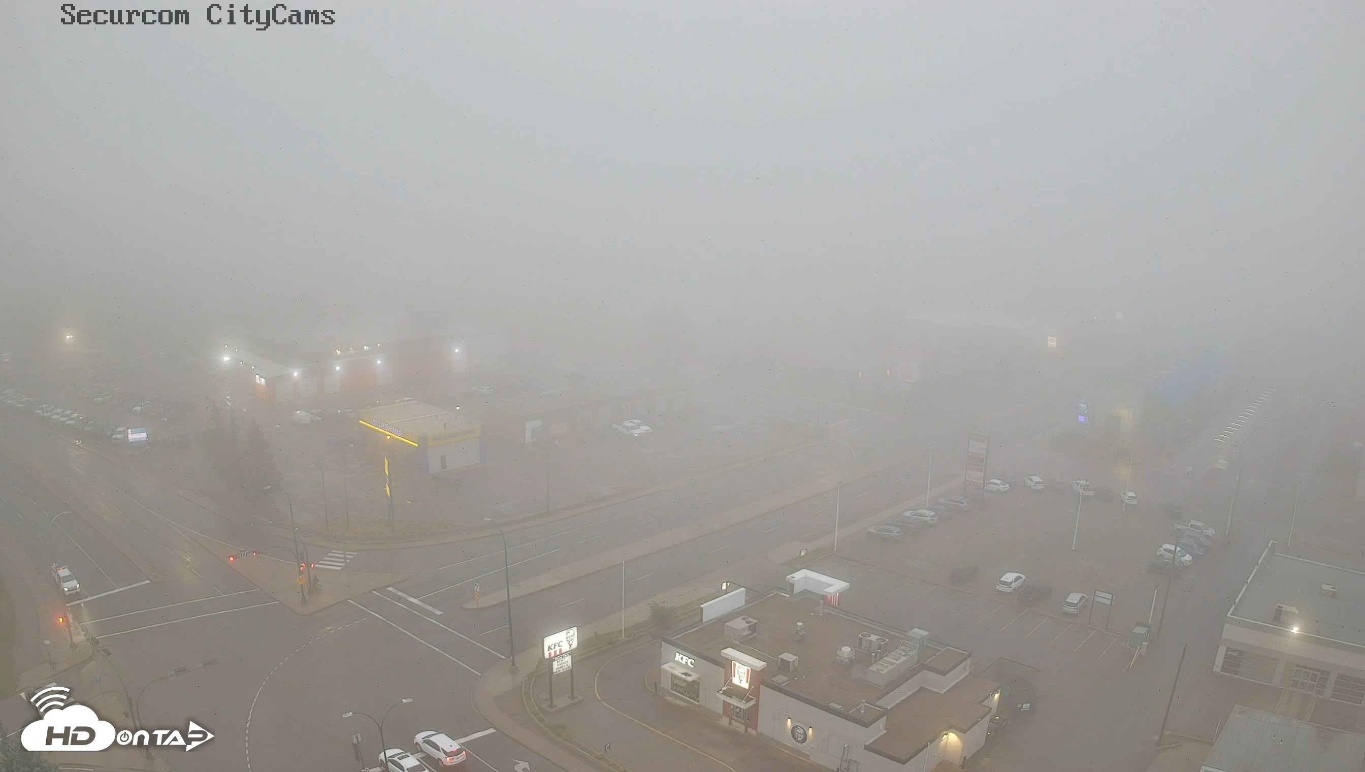 Snapshot of Lethbridge Alberta Watertower Live Webcam taken Sep 6, 2026, 7:38am MDT
