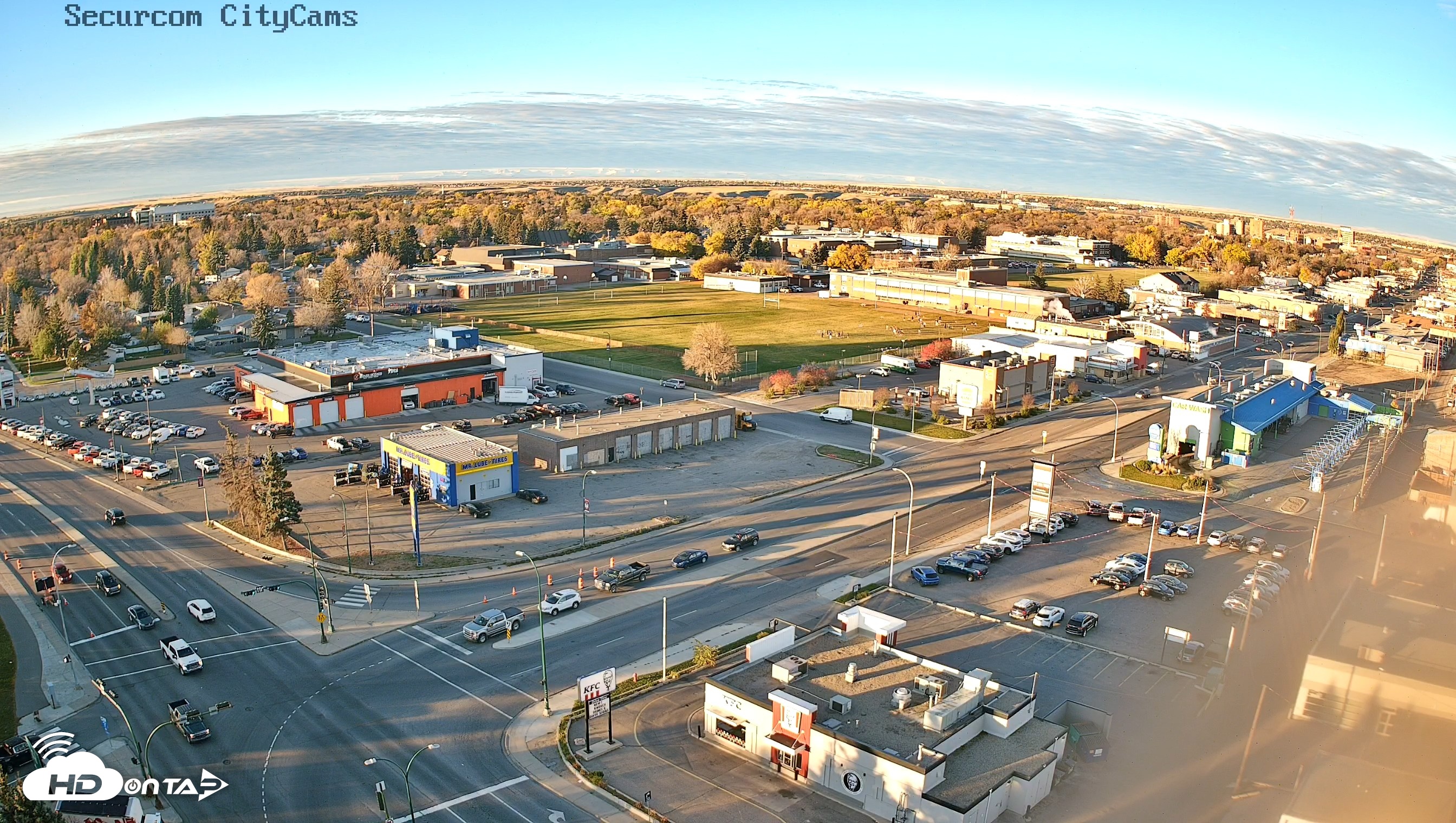 Snapshot of Lethbridge Alberta Watertower Live Webcam taken Oct 15, 2026, 8:35am MDT