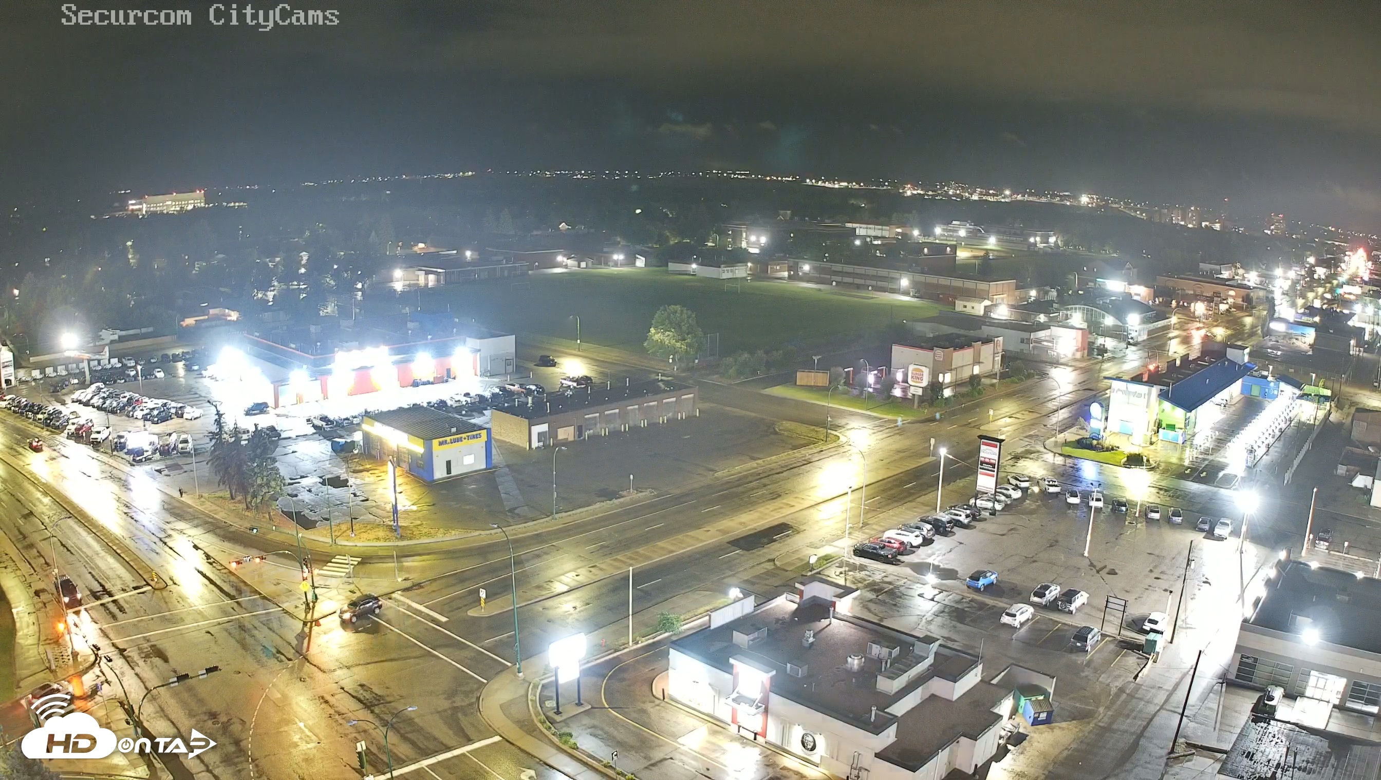 Snapshot of Lethbridge Alberta Watertower Live Webcam taken Aug 13, 2026, 10:50pm MDT