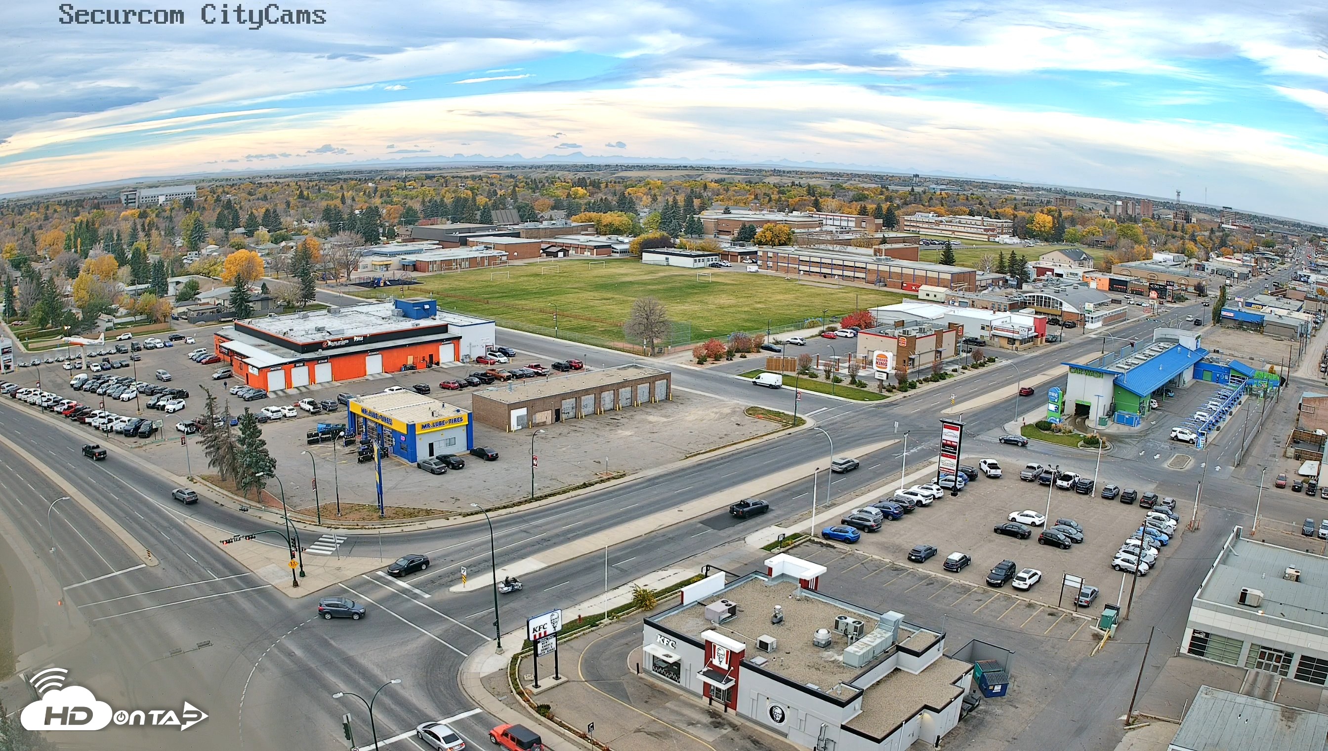 Snapshot of Lethbridge Alberta Watertower Live Webcam taken Oct 9, 2026, 8:50am MDT