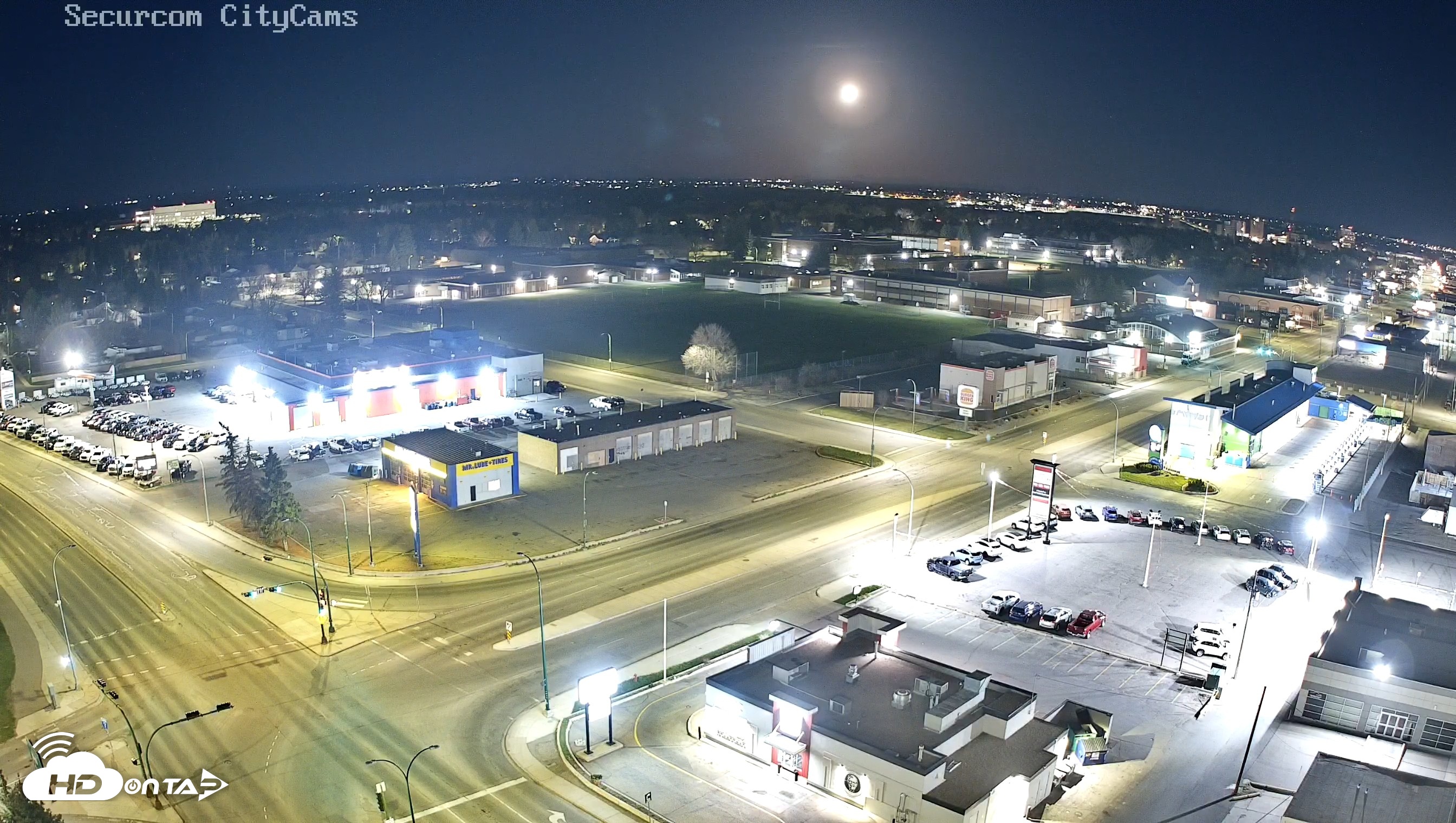 Snapshot of Lethbridge Alberta Watertower Live Webcam taken May 1, 2026, 4:57am MDT