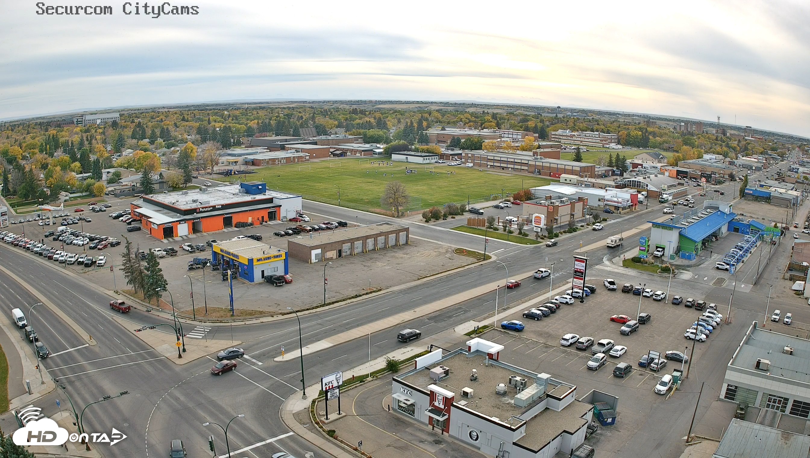 Snapshot of Lethbridge Alberta Watertower Live Webcam taken Oct 1, 2026, 4:59pm MDT
