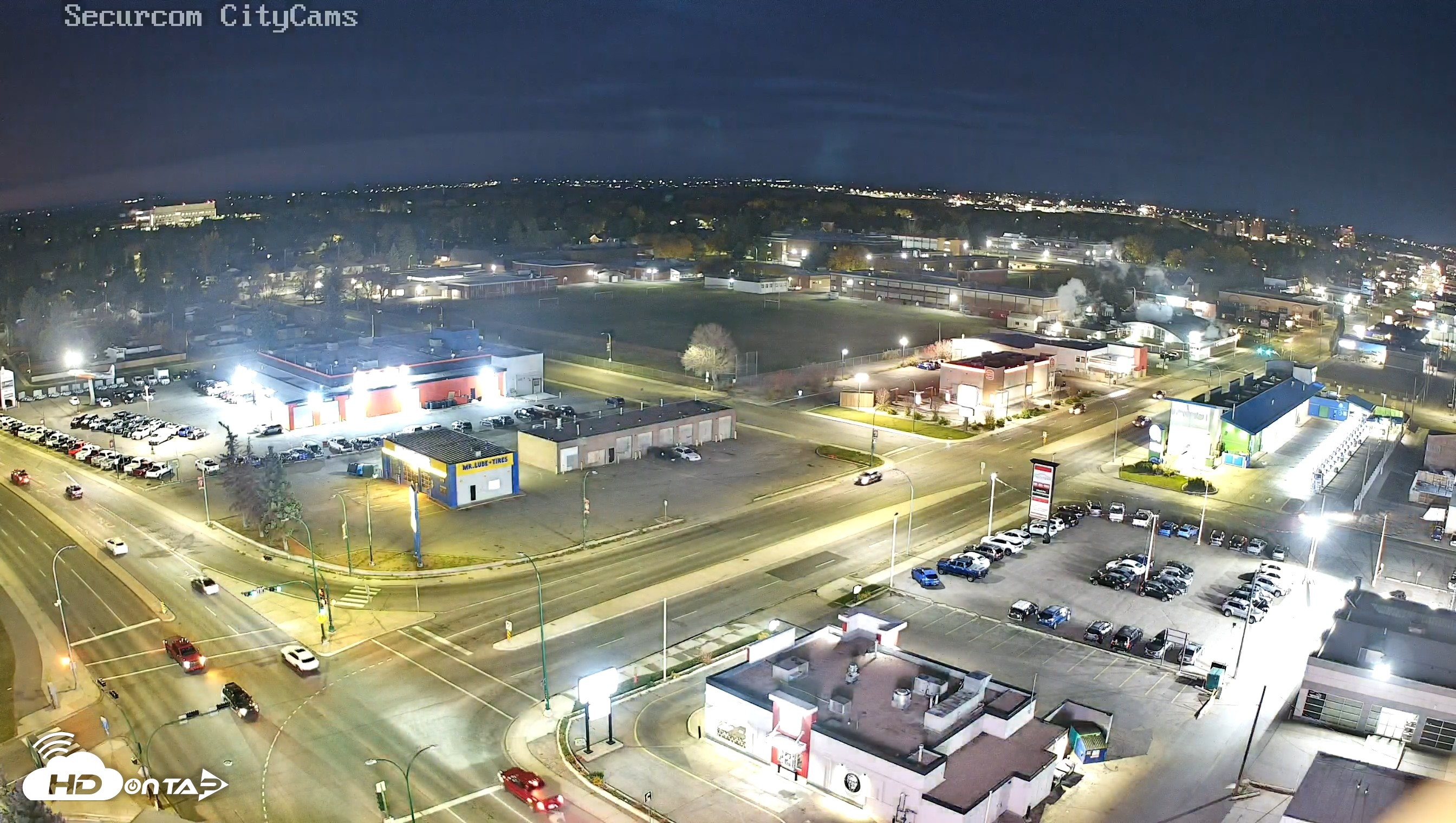 Snapshot of Lethbridge Alberta Watertower Live Webcam taken Oct 19, 2026, 7:14am MDT