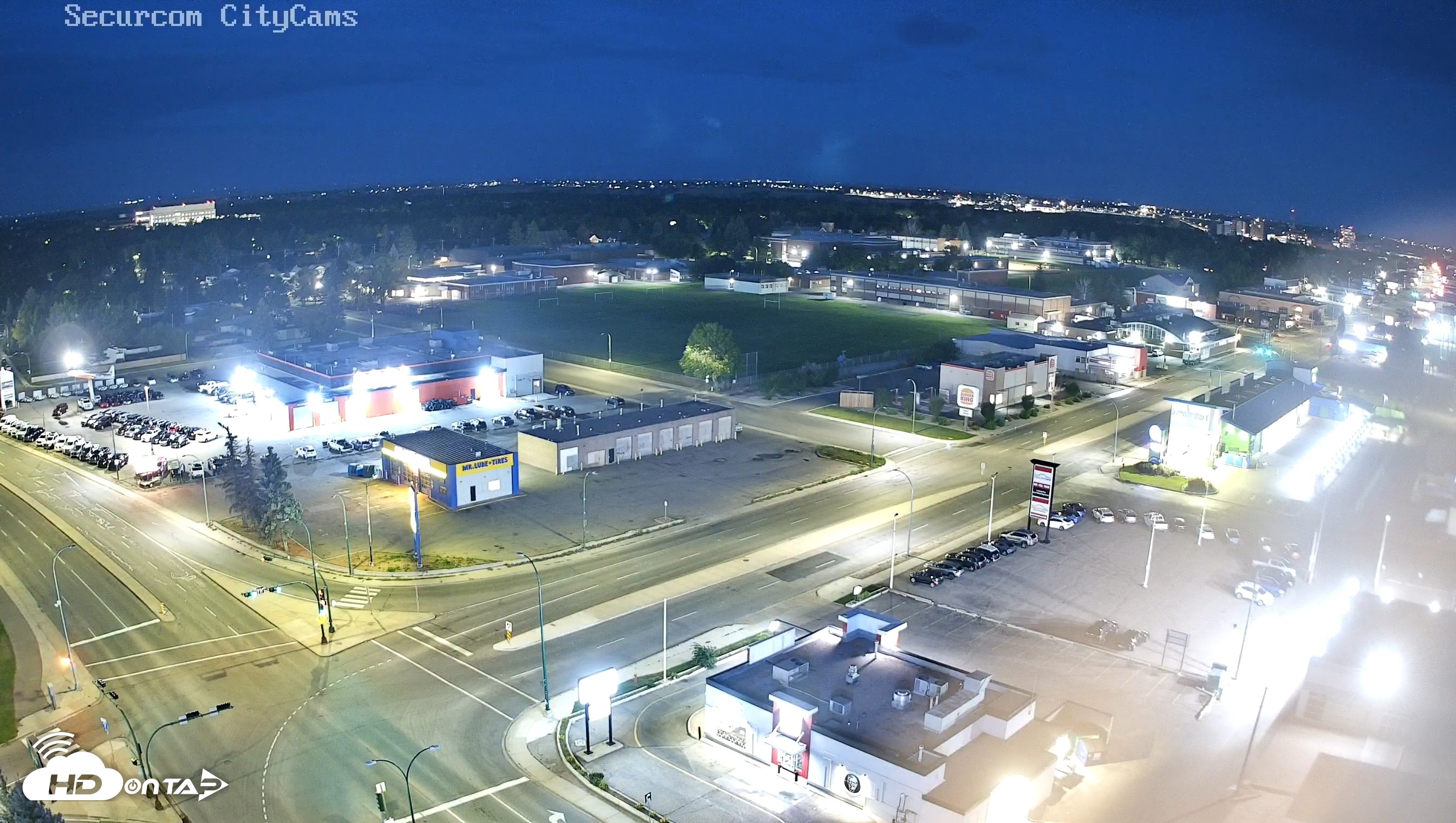 Snapshot of Lethbridge Alberta Watertower Live Webcam taken Sep 10, 2026, 6:14am MDT
