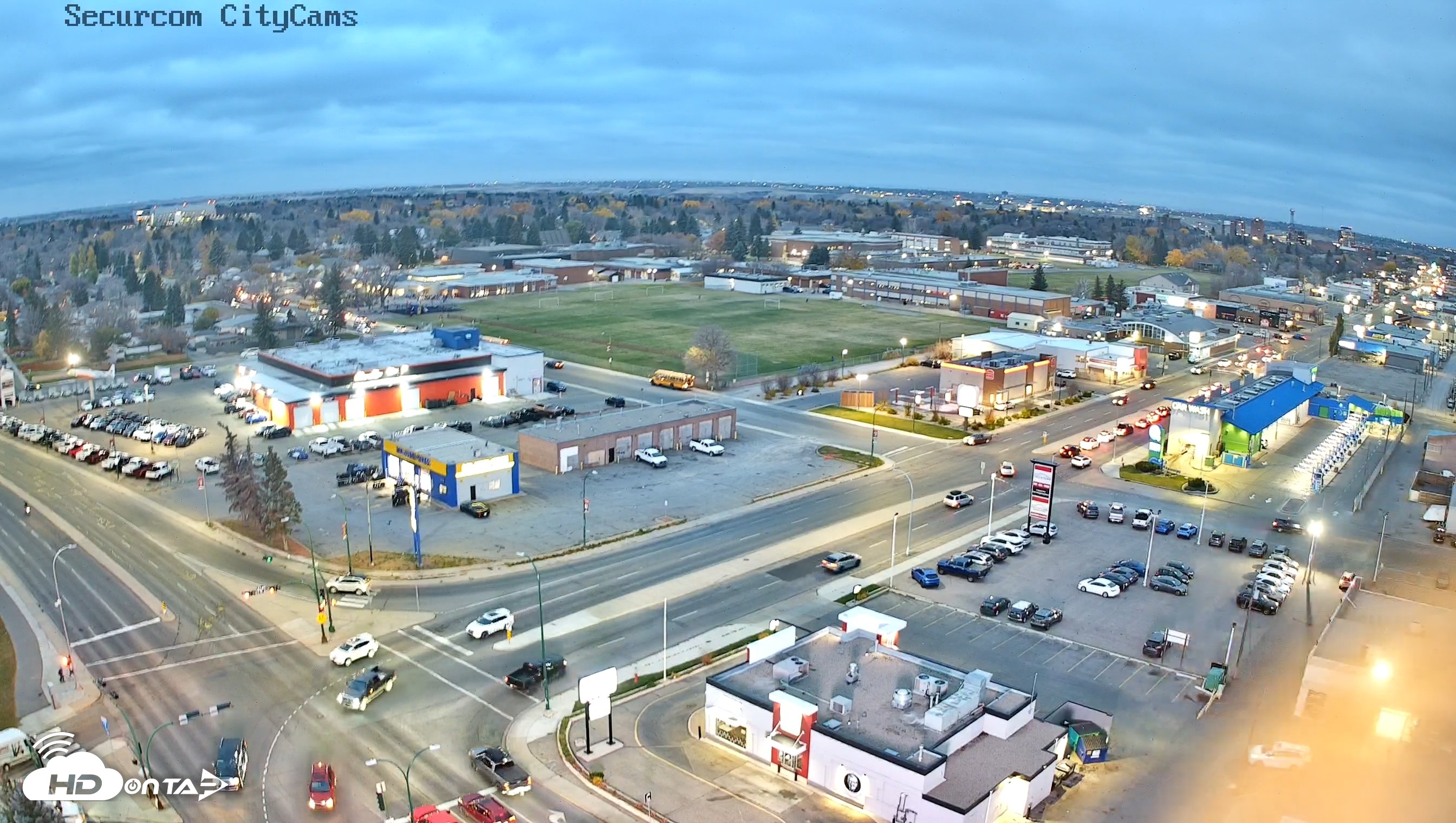 Snapshot of Lethbridge Alberta Watertower Live Webcam taken Oct 23, 2026, 7:54am MDT