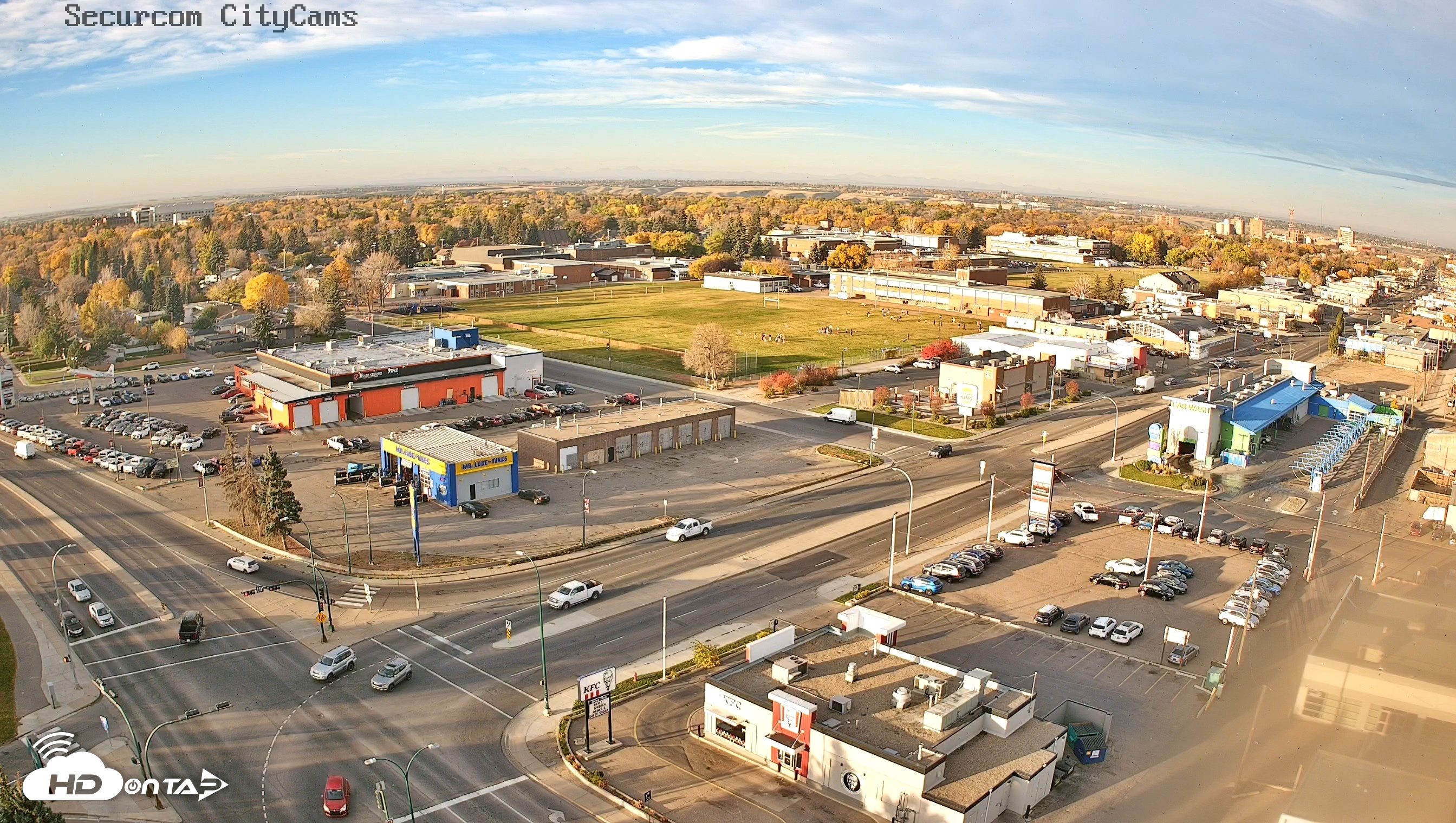 Snapshot of Lethbridge Alberta Watertower Live Webcam taken Oct 8, 2026, 8:37am MDT