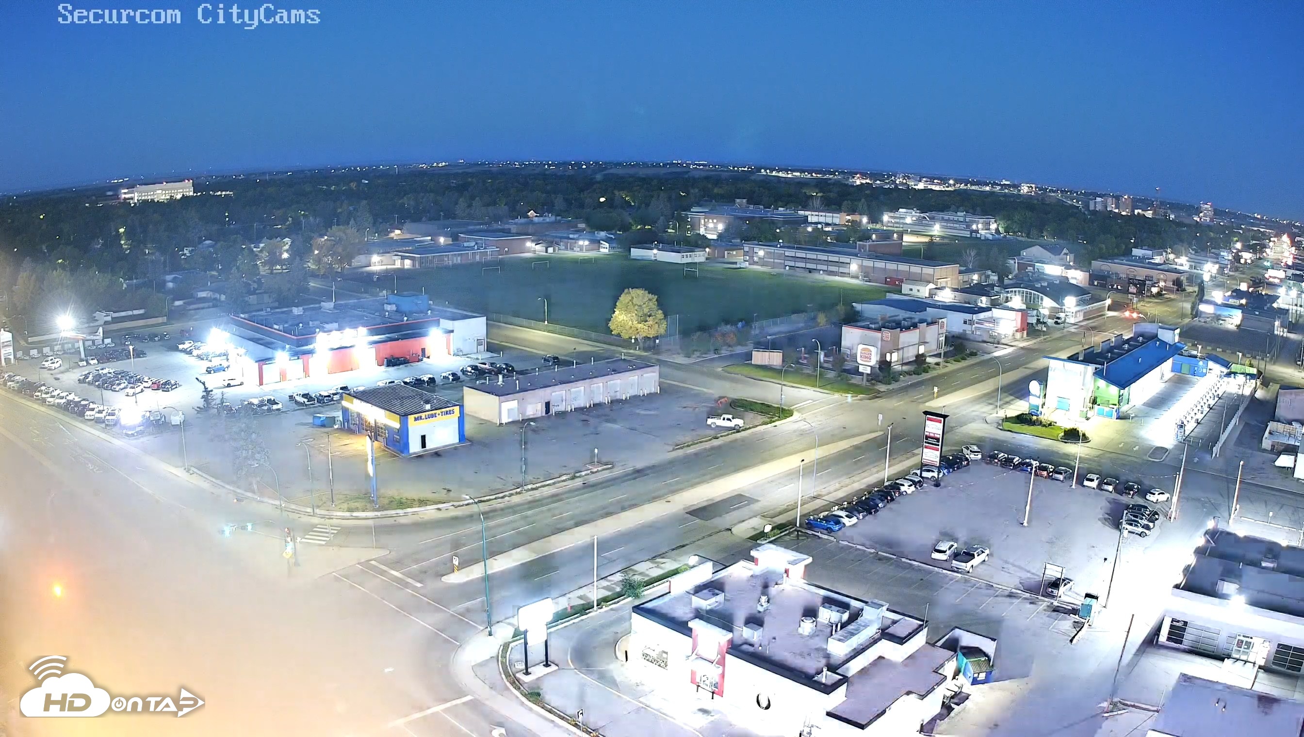 Snapshot of Lethbridge Alberta Watertower Live Webcam taken Sep 20, 2026, 6:32am MDT