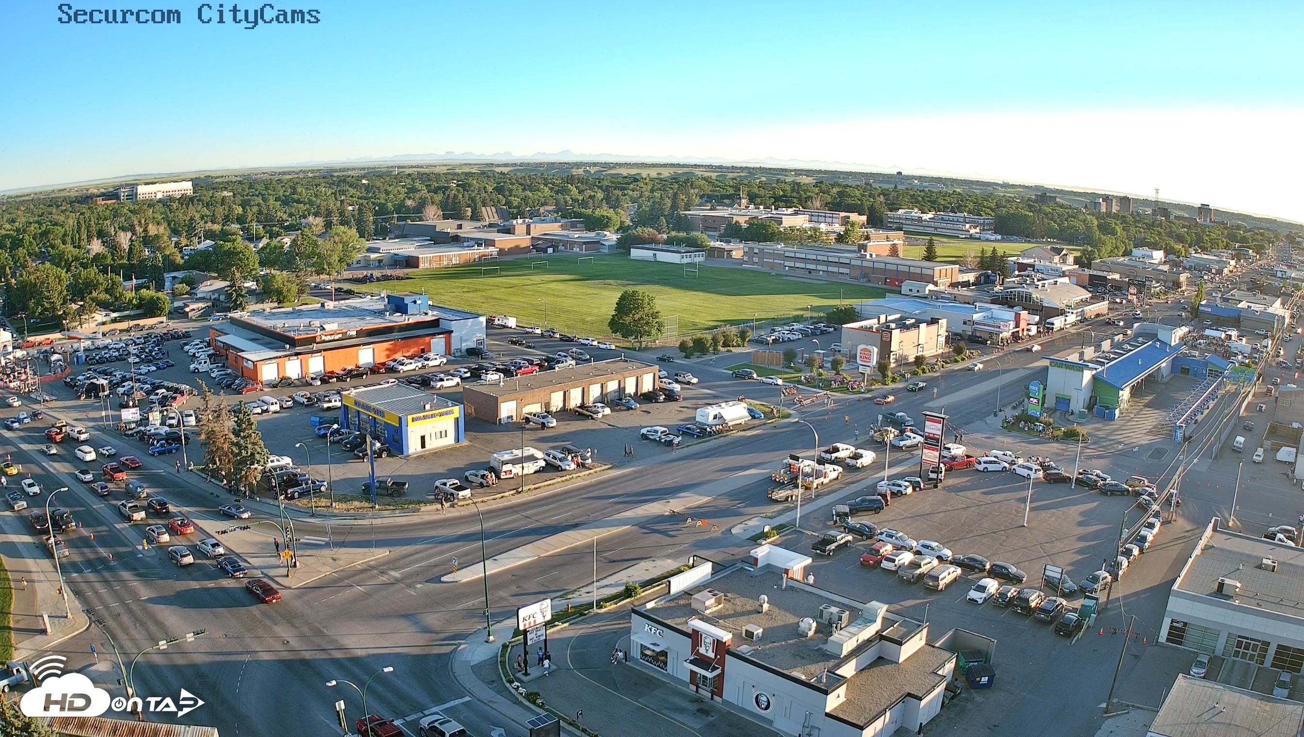 Snapshot of Lethbridge Alberta Watertower Live Webcam taken Jul 10, 2026, 8:46pm MDT