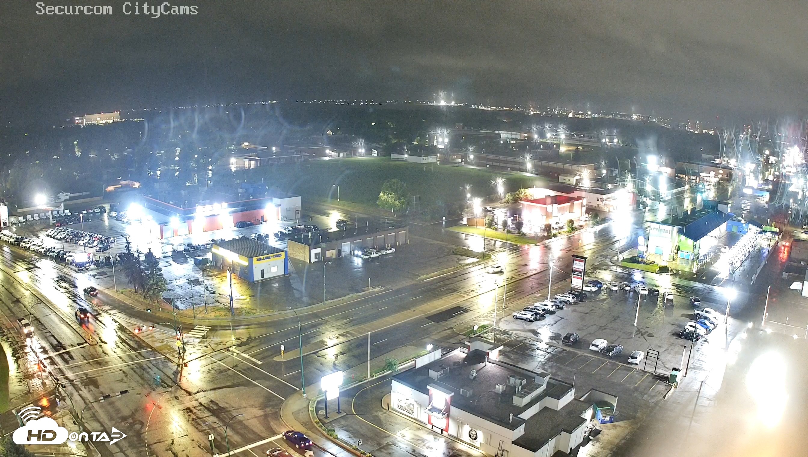Snapshot of Lethbridge Alberta Watertower Live Webcam taken Sep 7, 2026, 9:04pm MDT