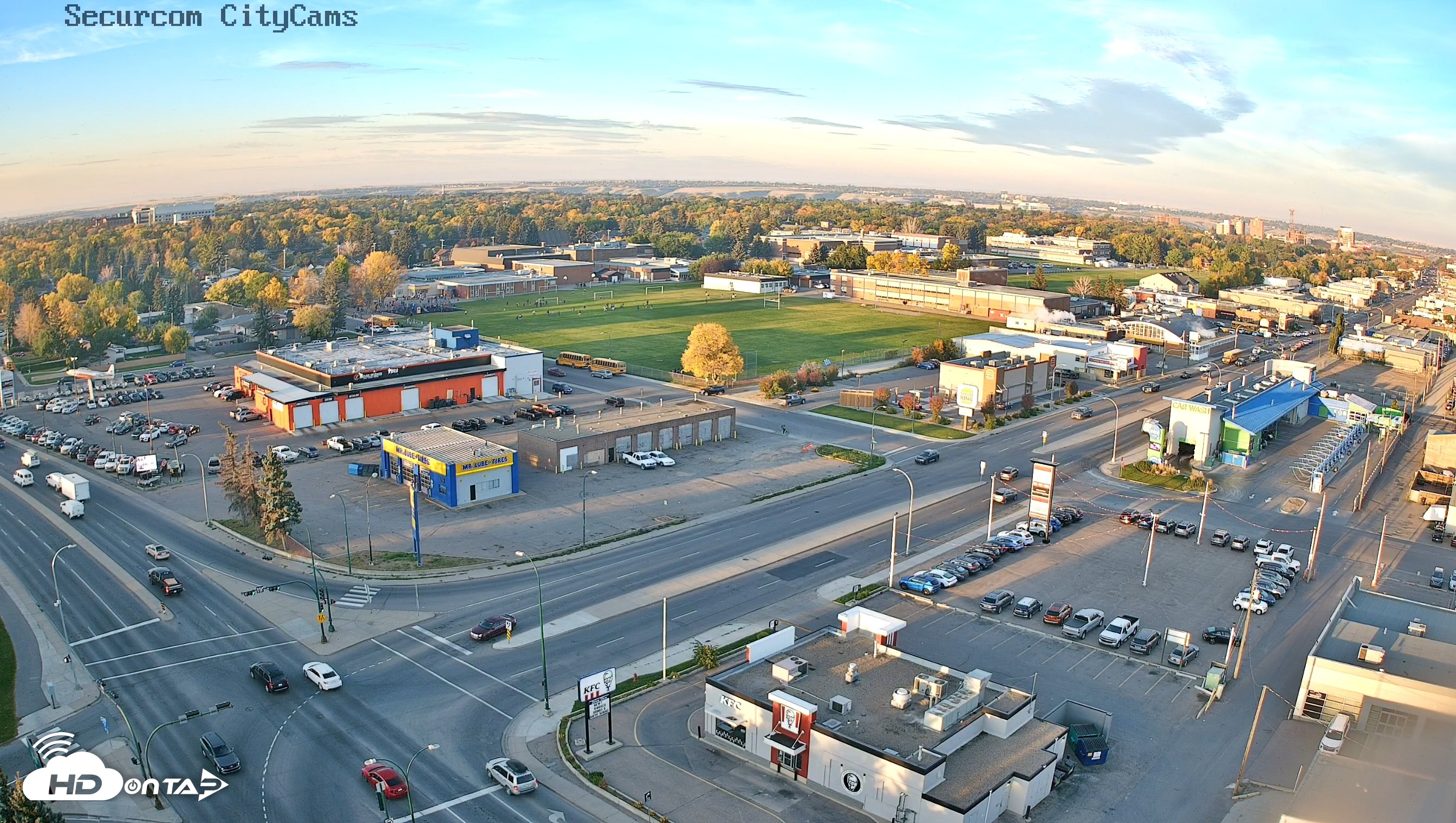 Snapshot of Lethbridge Alberta Watertower Live Webcam taken Sep 24, 2026, 7:52am MDT