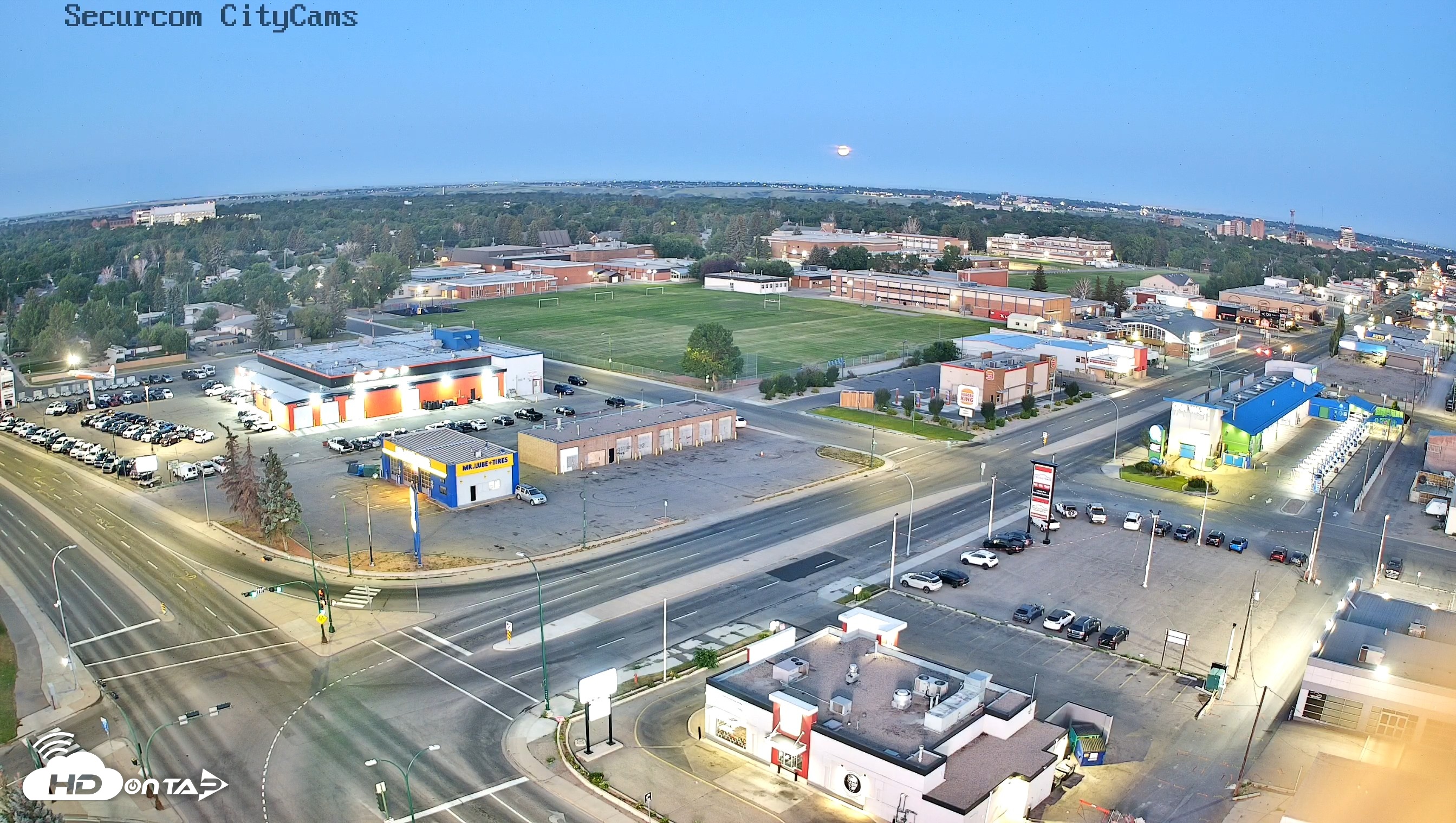 Snapshot of Lethbridge Alberta Watertower Live Webcam taken Jul 29, 2026, 5:27am MDT