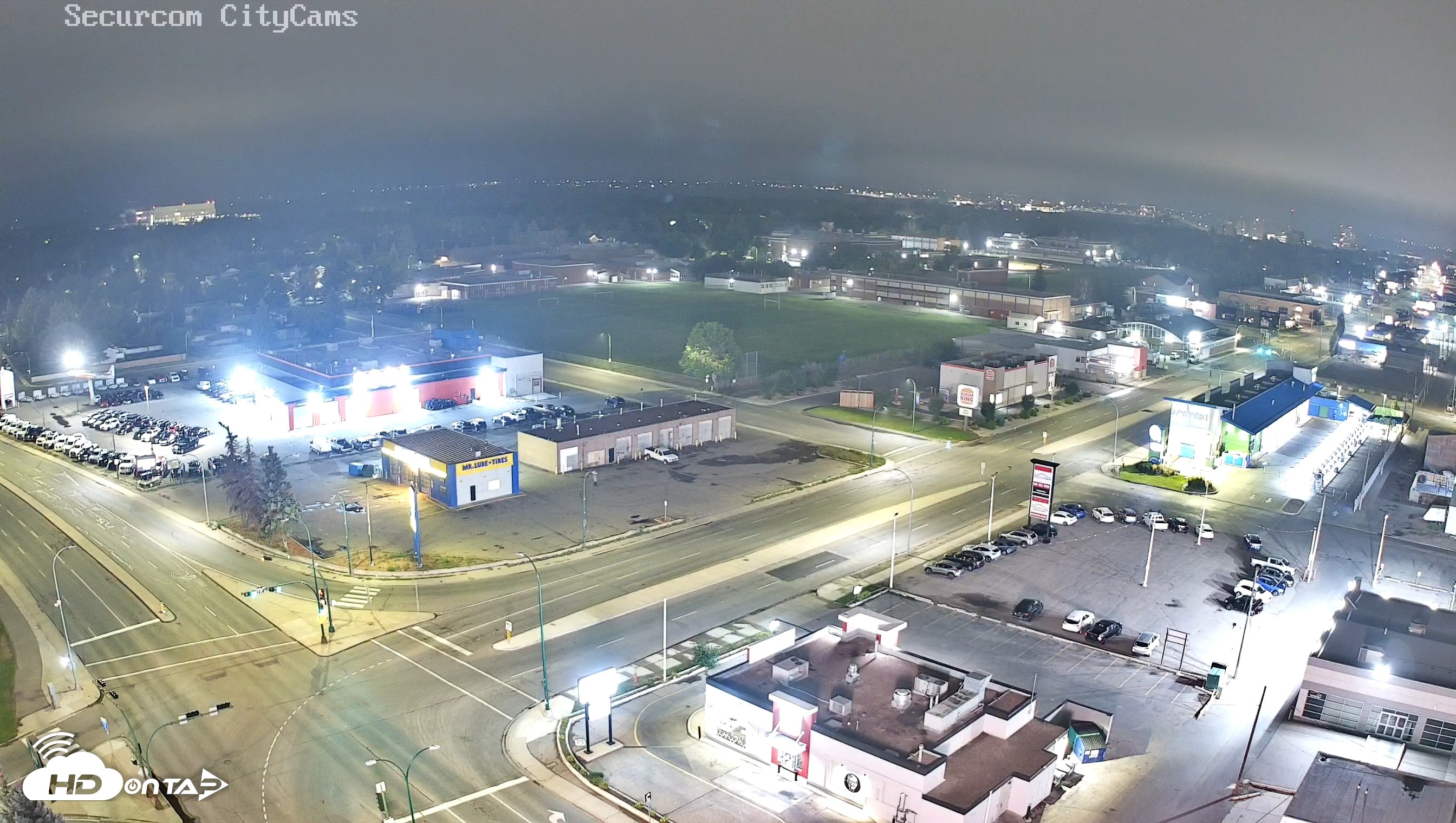 Snapshot of Lethbridge Alberta Watertower Live Webcam taken Sep 7, 2026, 6:07am MDT
