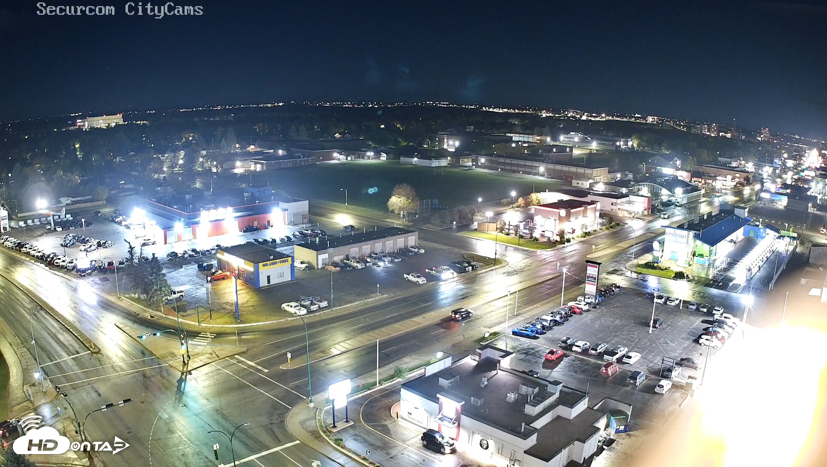 Snapshot of Lethbridge Alberta Watertower Live Webcam taken Sep 26, 2026, 8:58pm MDT