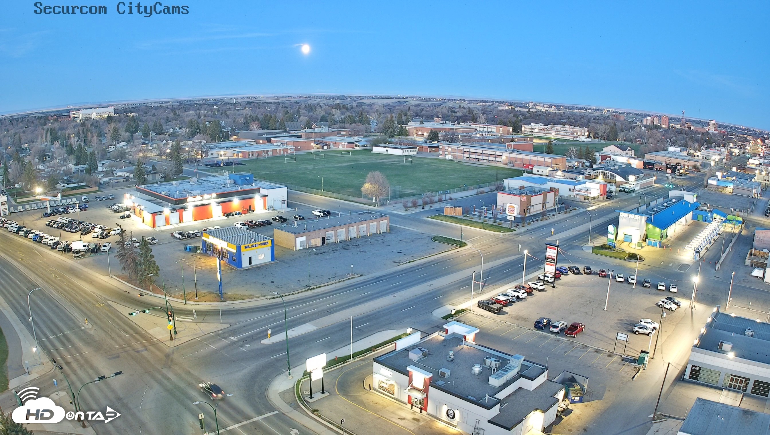 Snapshot of Lethbridge Alberta Watertower Live Webcam taken May 3, 2026, 5:37am MDT