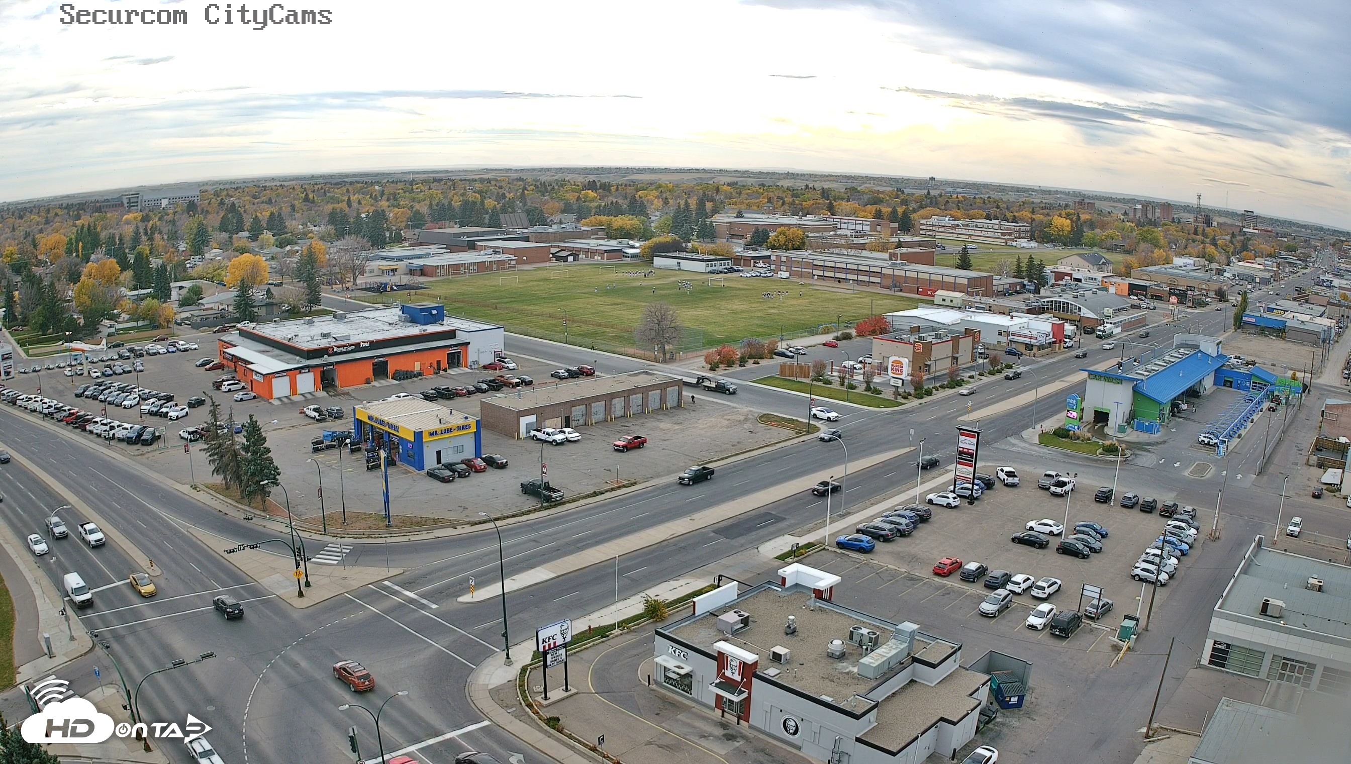 Snapshot of Lethbridge Alberta Watertower Live Webcam taken Oct 7, 2026, 3:59pm MDT