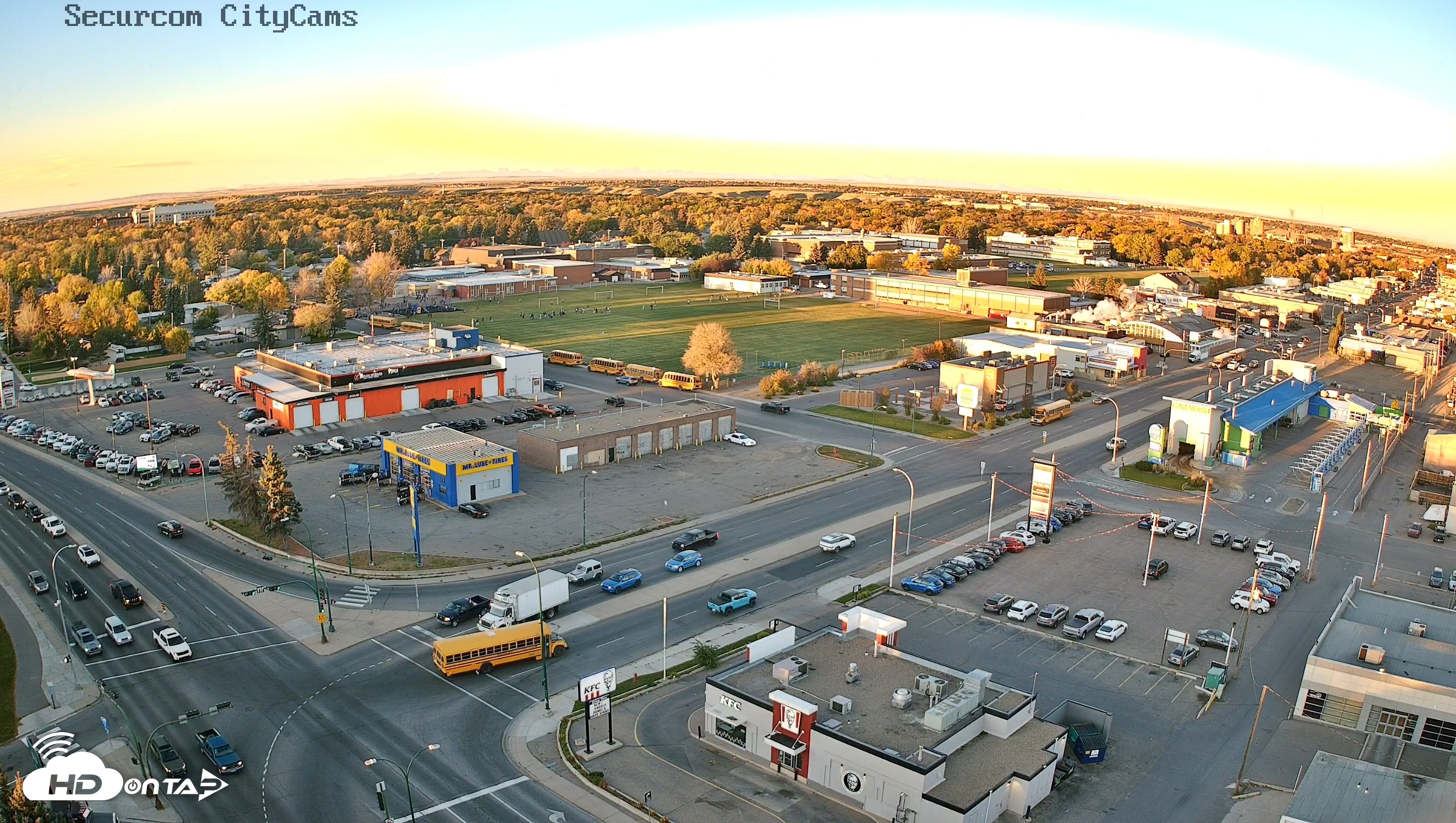 Snapshot of Lethbridge Alberta Watertower Live Webcam taken Sep 28, 2026, 7:48am MDT