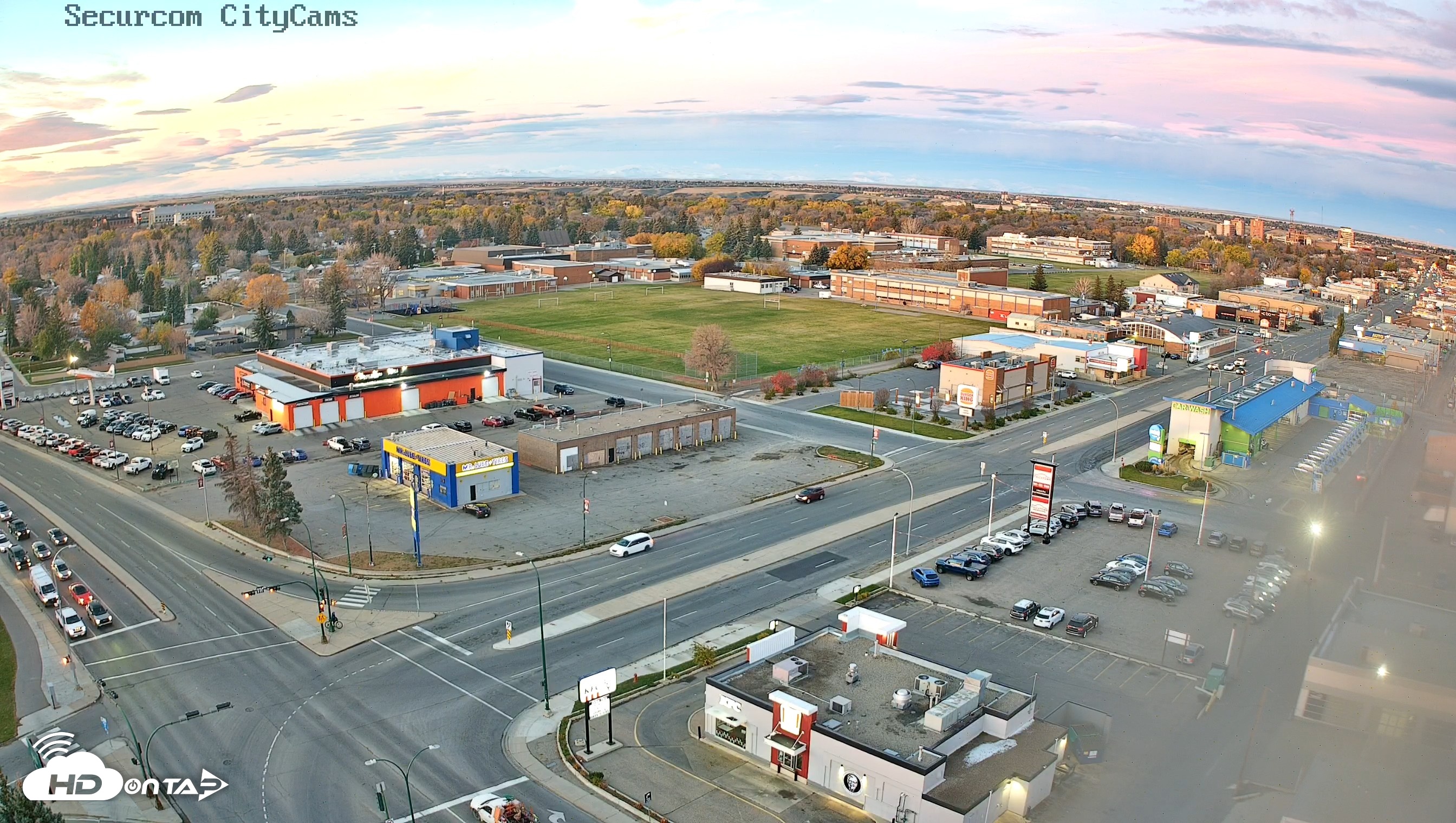 Snapshot of Lethbridge Alberta Watertower Live Webcam taken Oct 14, 2026, 7:41am MDT