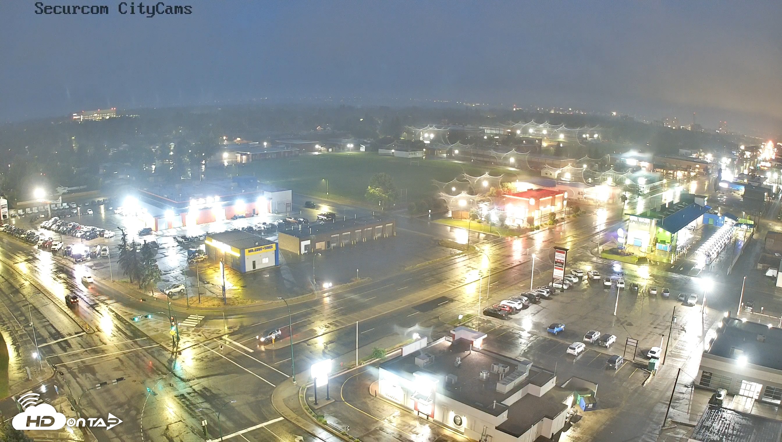 Snapshot of Lethbridge Alberta Watertower Live Webcam taken Aug 13, 2026, 9:25pm MDT