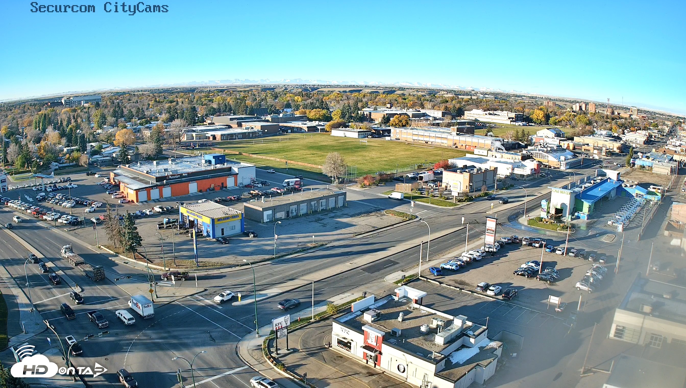 Snapshot of Lethbridge Alberta Watertower Live Webcam taken Oct 13, 2026, 9:04am MDT