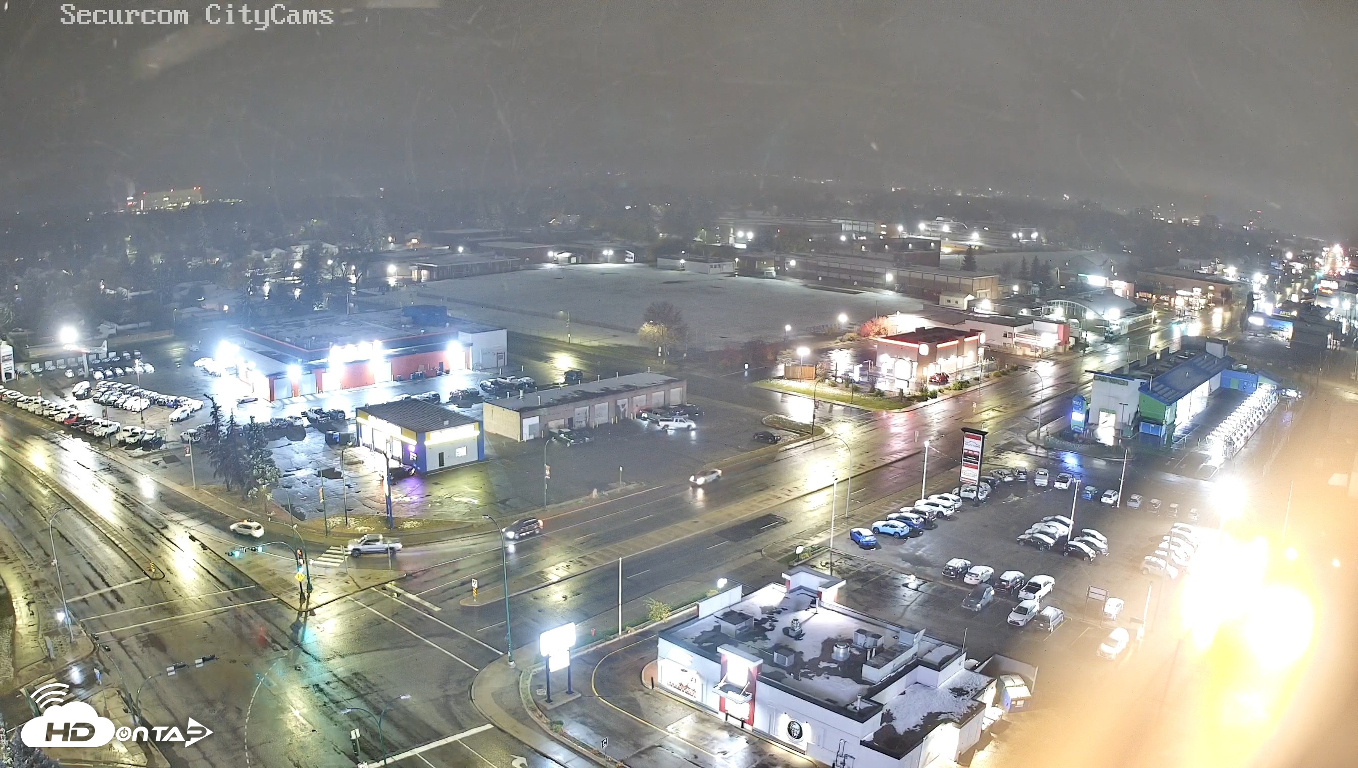 Snapshot of Lethbridge Alberta Watertower Live Webcam taken Oct 11, 2026, 8:16pm MDT